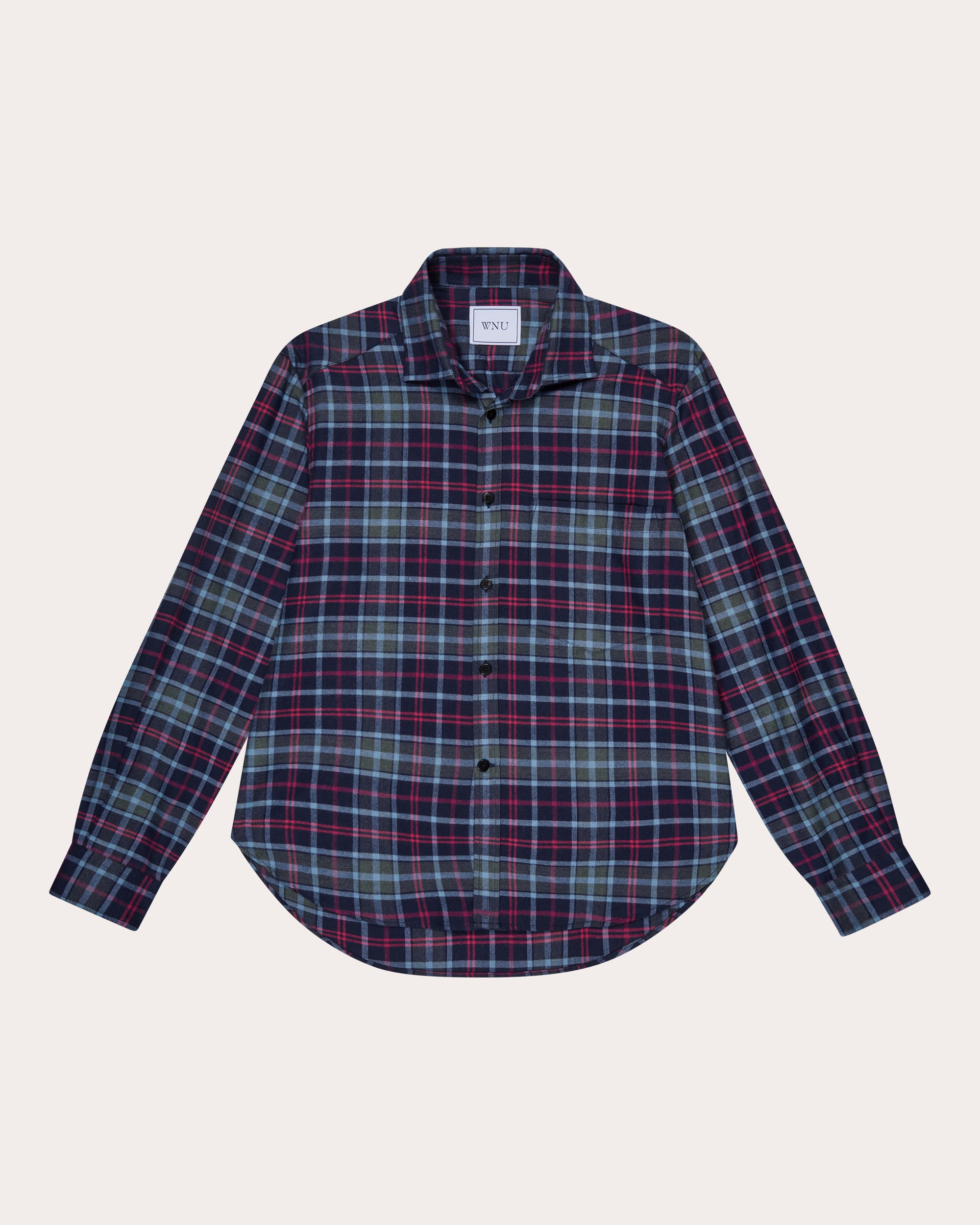 The Classic Brushed Plaid Cotton Wool Button-Up