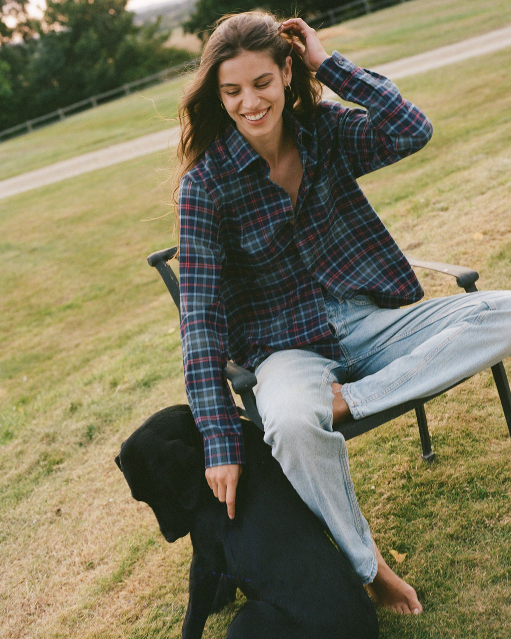 The Classic Brushed Plaid Cotton Wool Button-Up