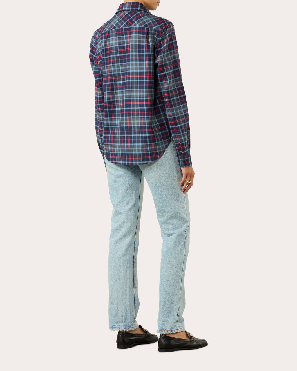 The Classic Brushed Plaid Cotton Wool Button-Up