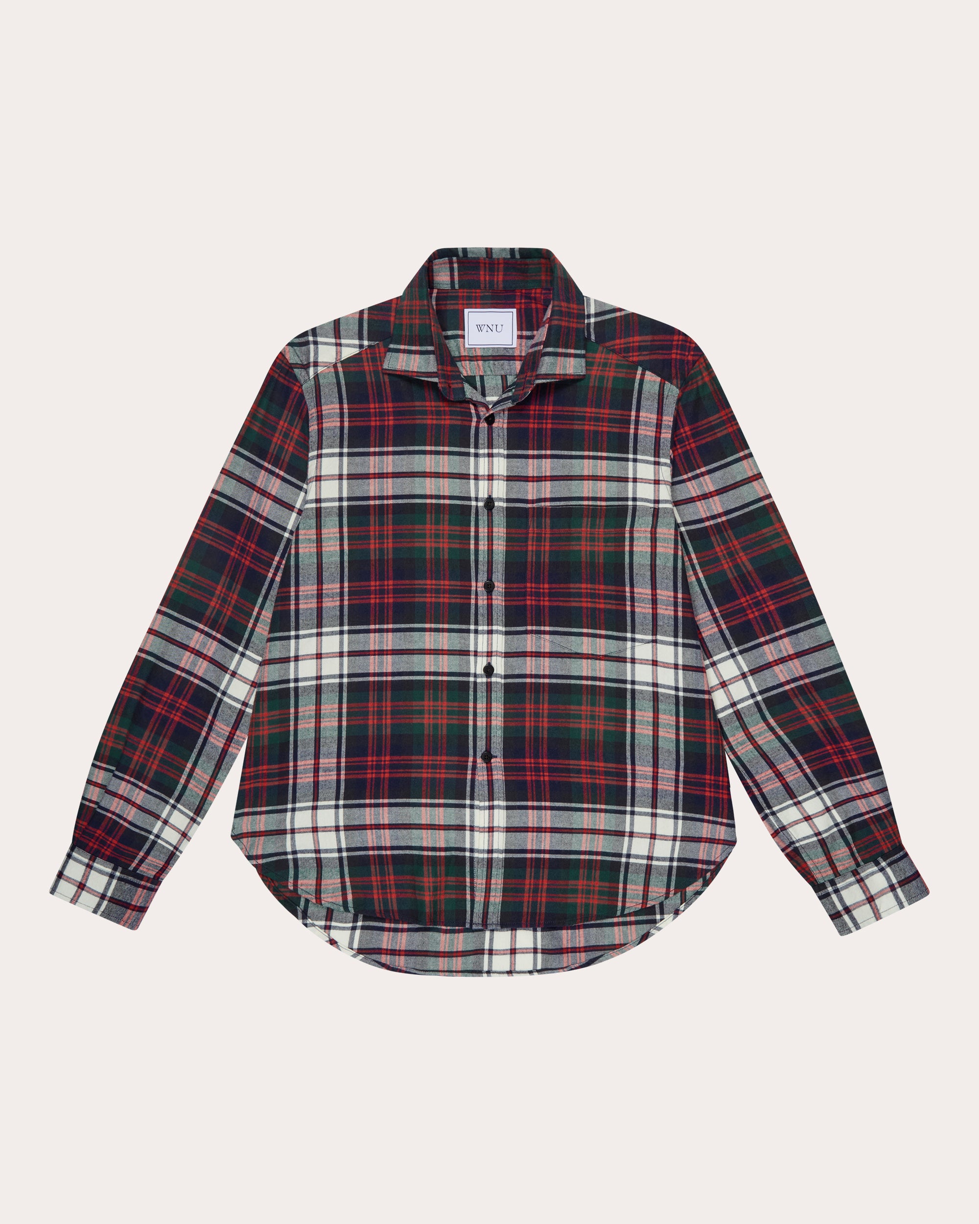 The Classic Brushed Plaid Cotton Wool Button-Up
