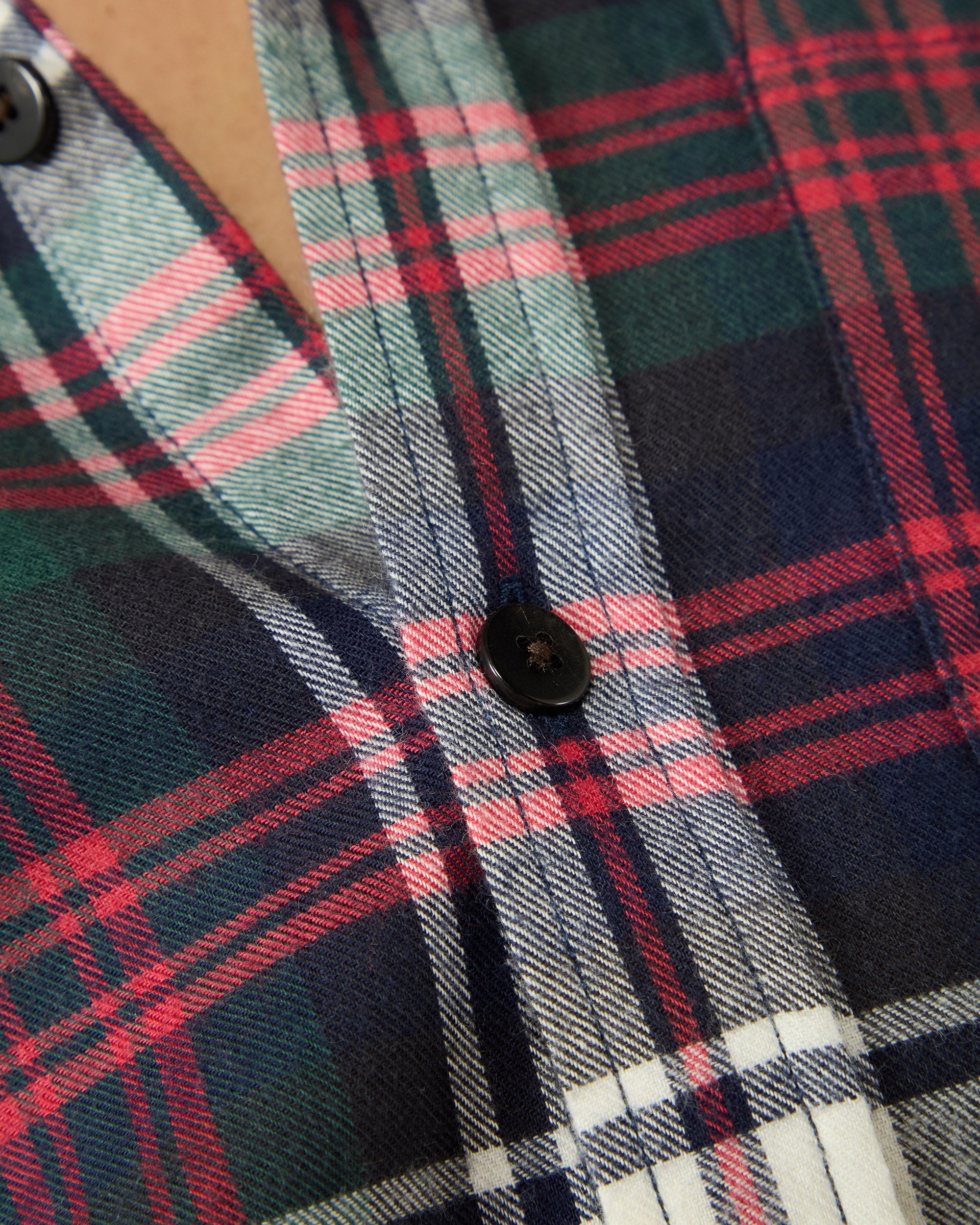 The Classic Brushed Plaid Cotton Wool Button-Up