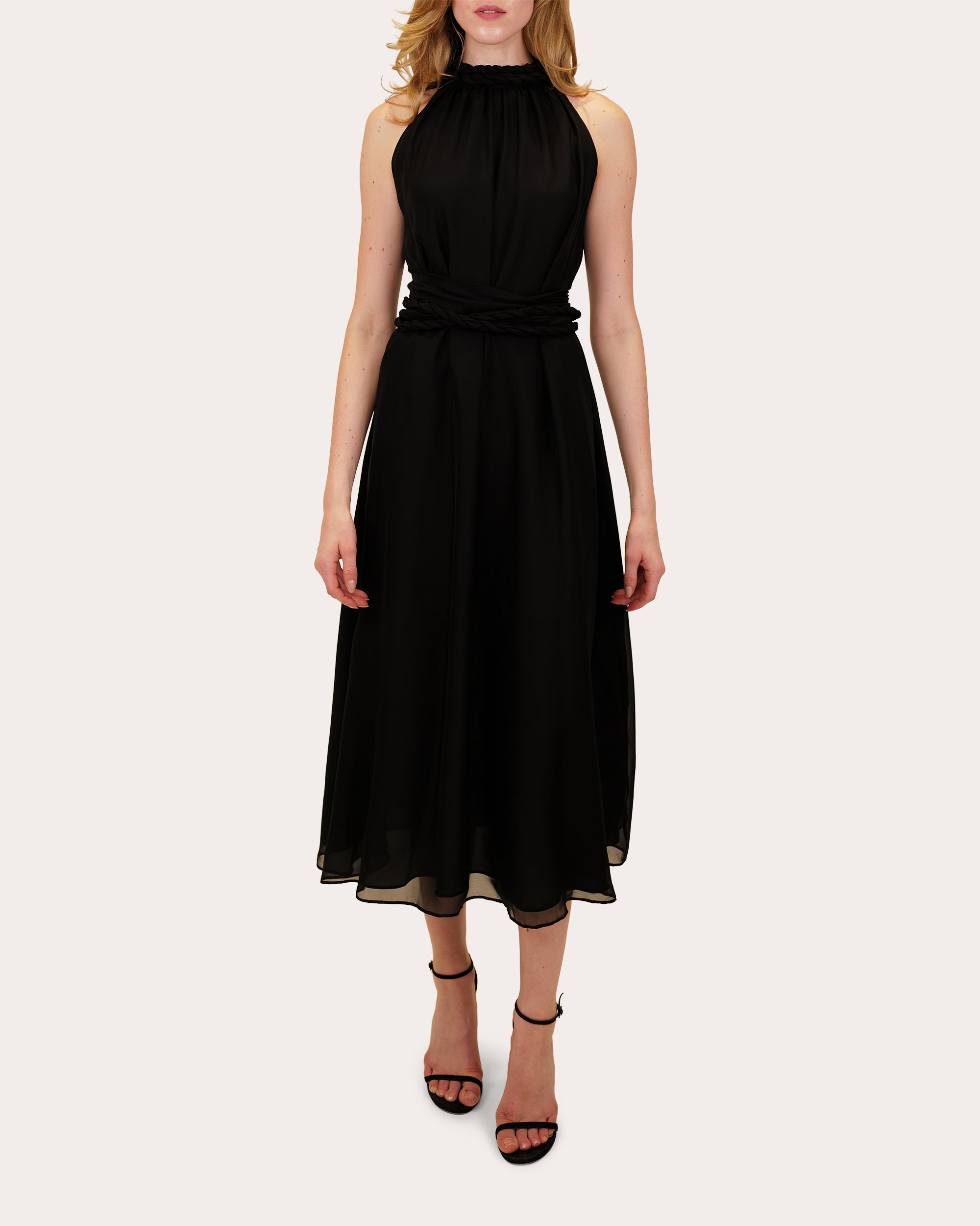 Dany Gathered Silk Chiffon Midi Dress | Olivela Dany Gathered Silk Chiffon Midi Dress | Olivela
