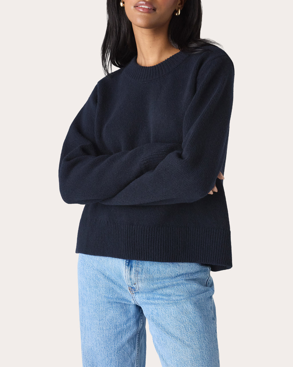 Devon Knit Wool Crewneck Sweater