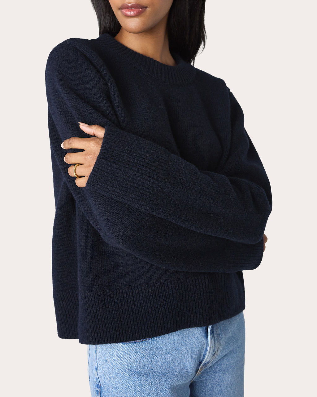 Devon Knit Wool Crewneck Sweater