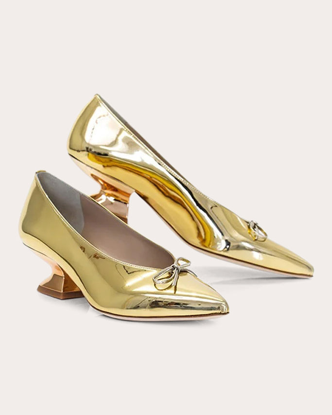 Ini Mirrored Leather Pump