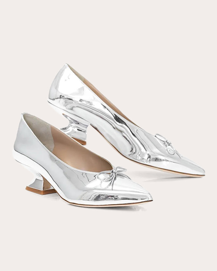 Ini Mirrored Leather Pump