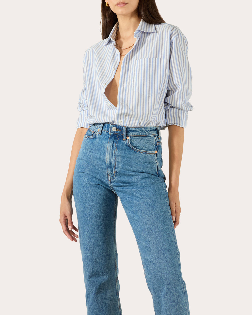 The Oversized Oxford Stripe Shirt