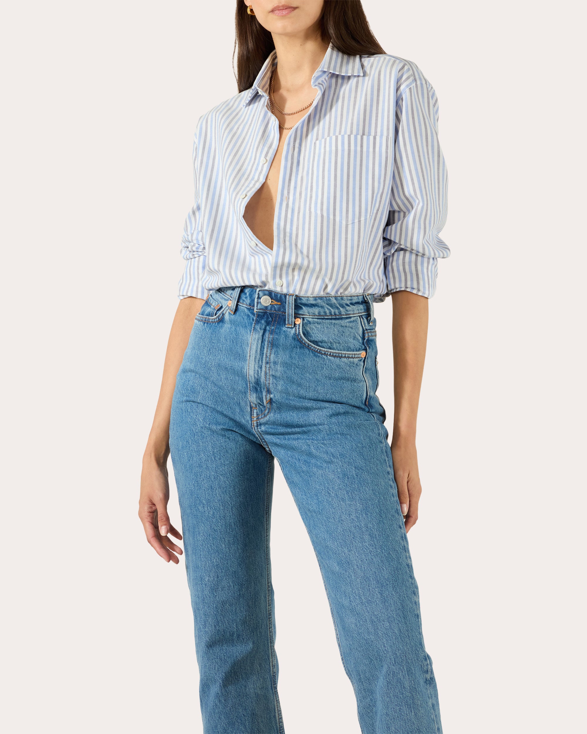 The Oversized Oxford Stripe Shirt