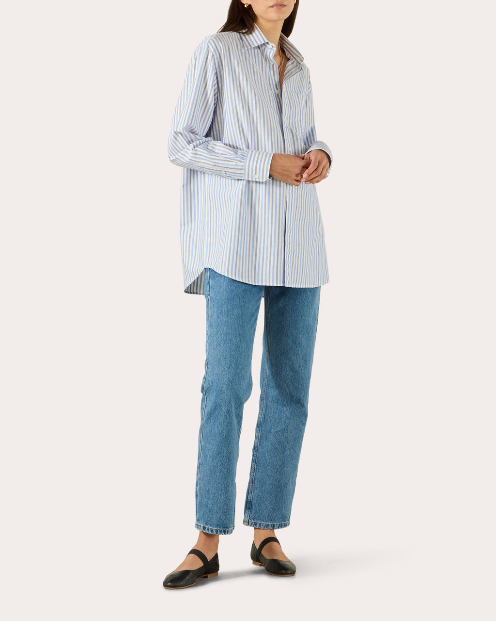 The Oversized Oxford Stripe Shirt