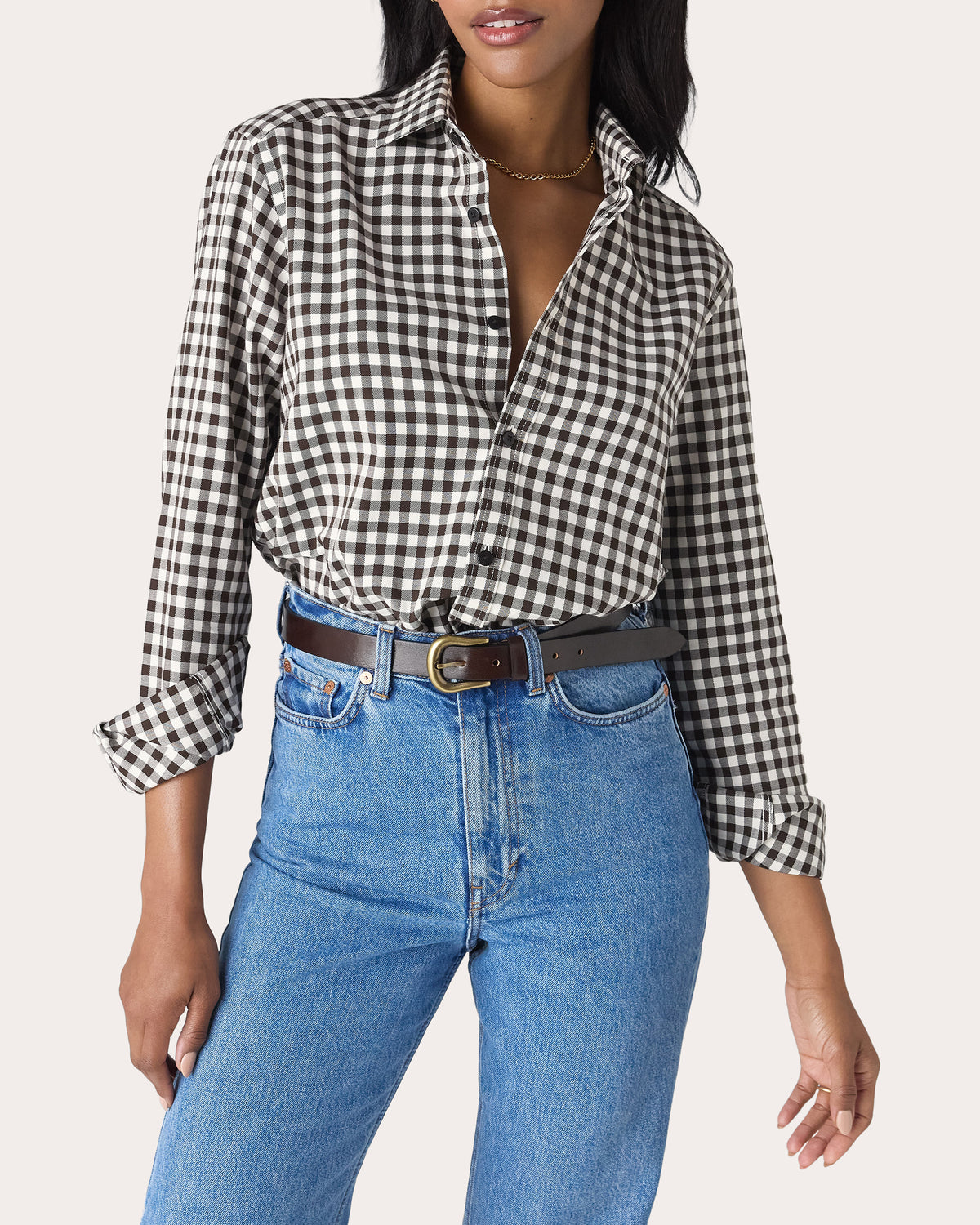 The Classic Fine Brushed Gingham Button-Up