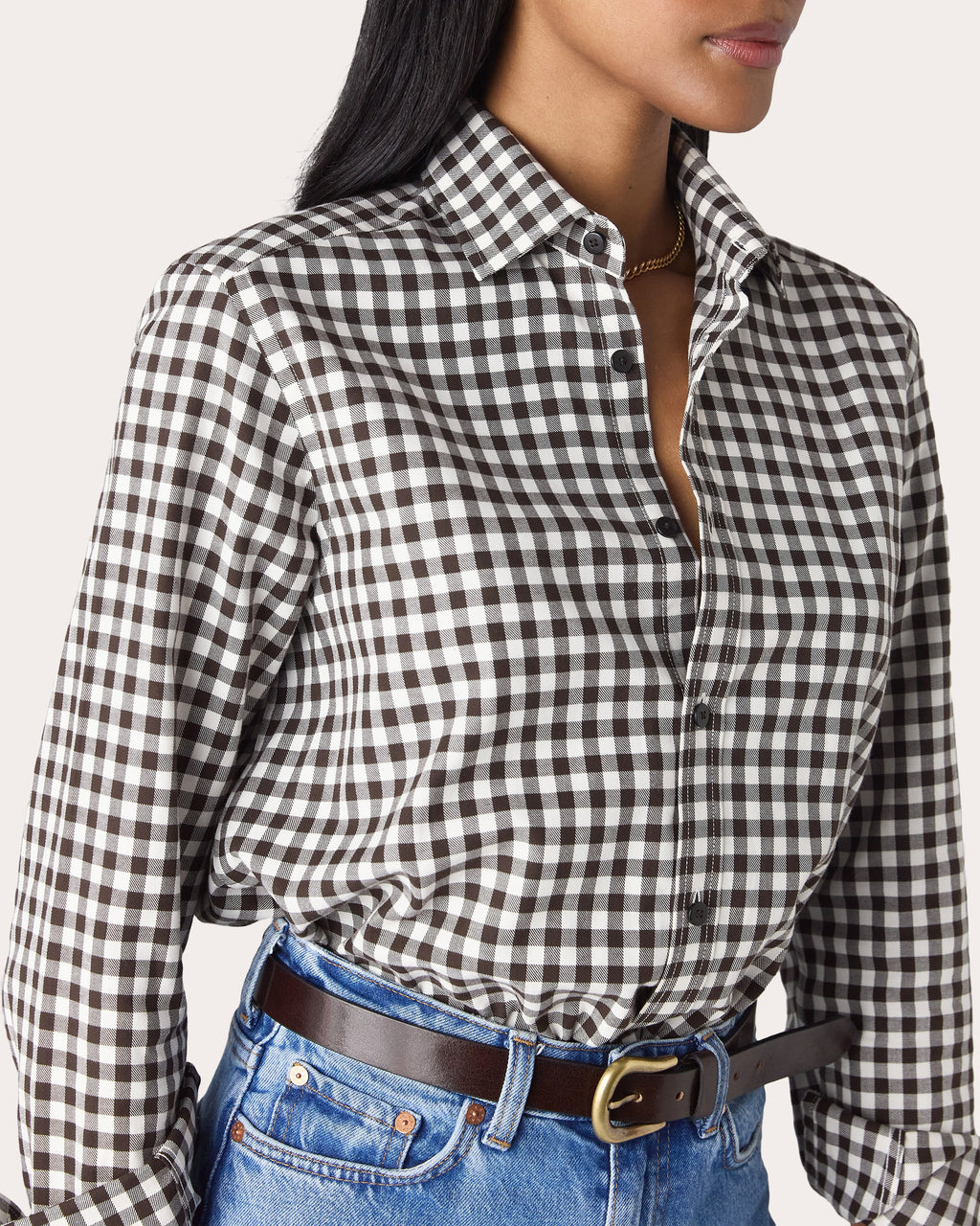 The Classic Fine Brushed Gingham Button-Up