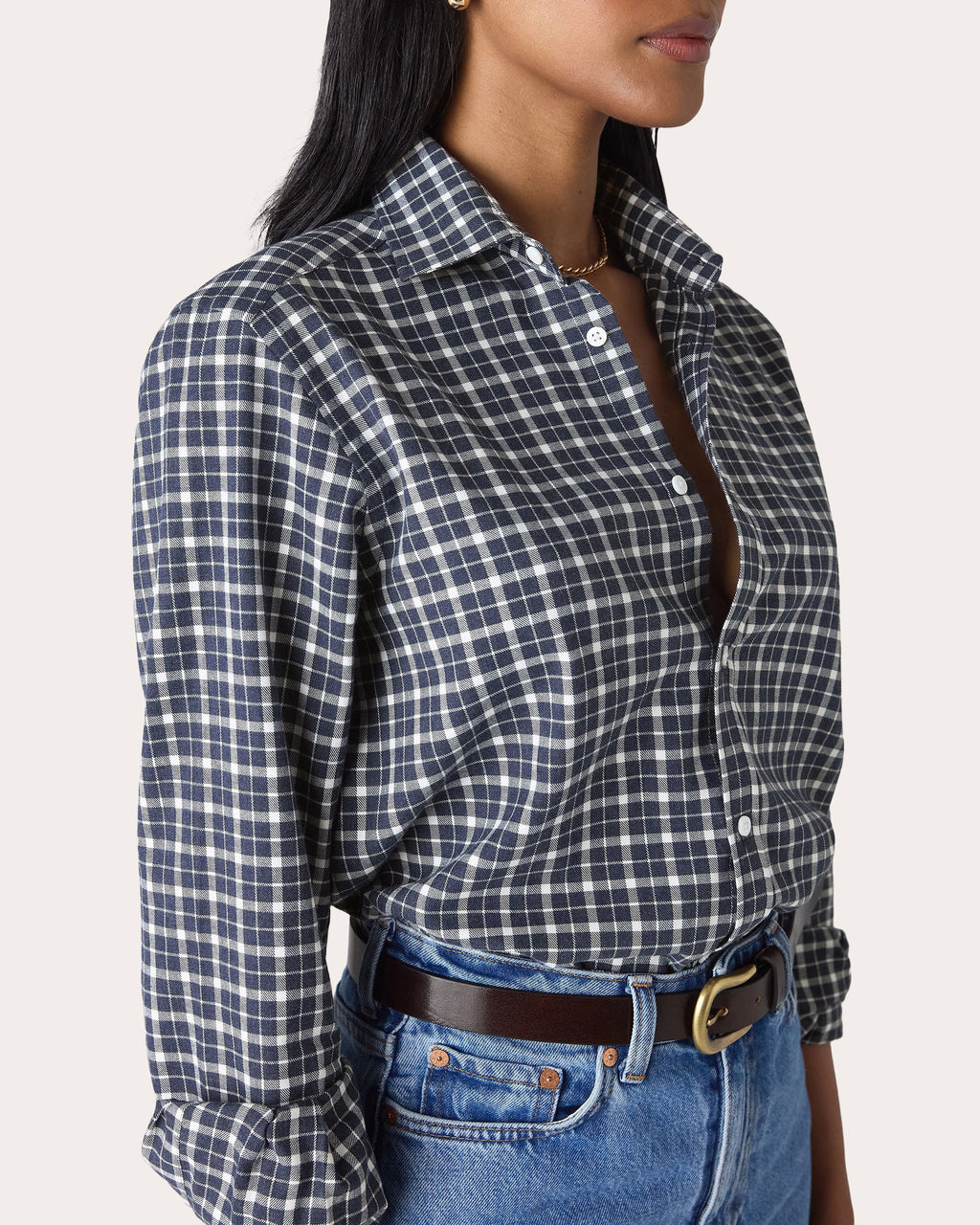 The Classic Fine Brushed Plaid Button-Up