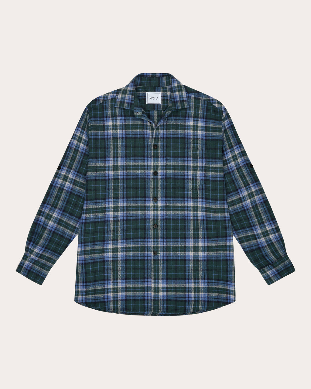 The Oversized Thick Brushed Plaid Button-Up