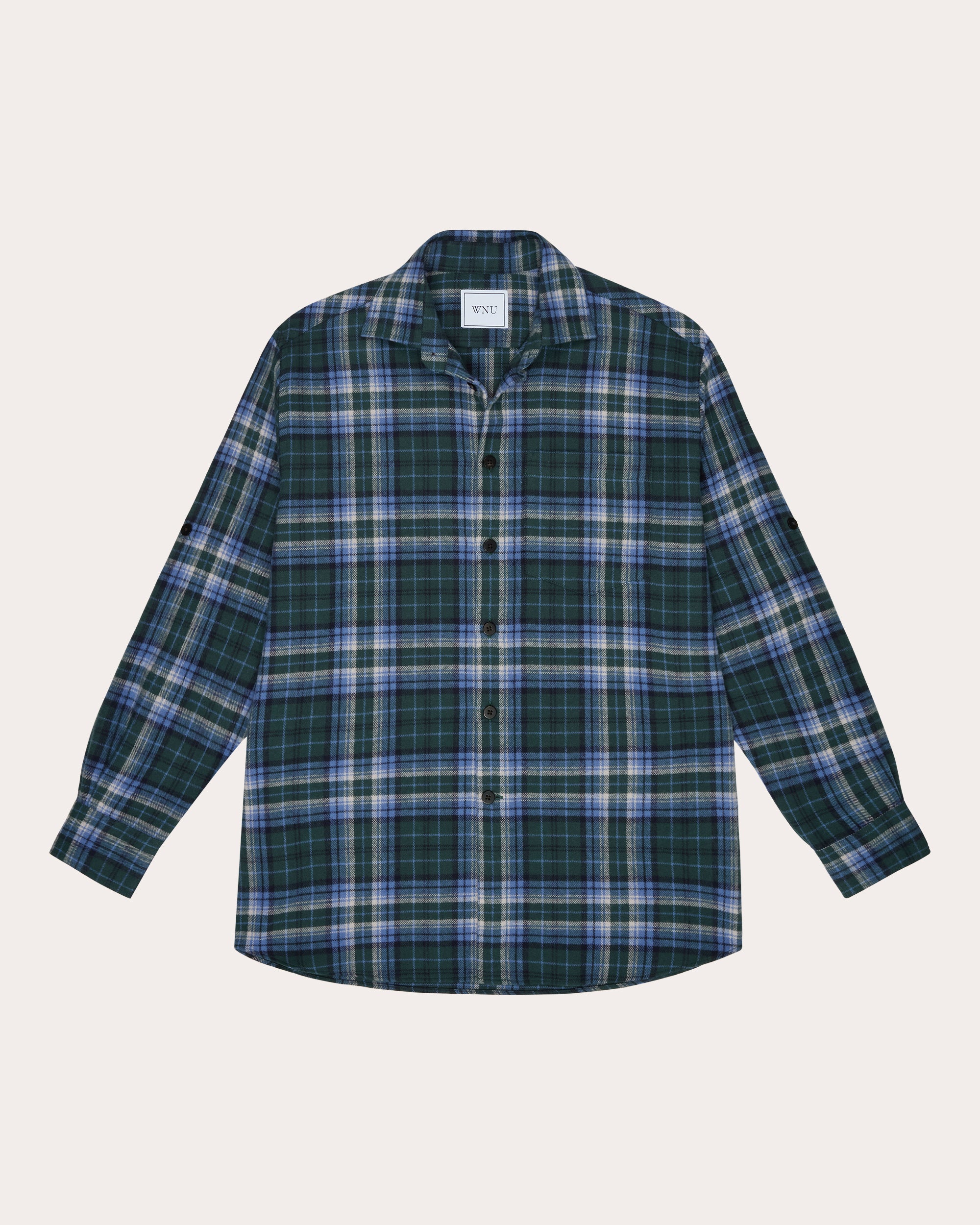 The Oversized Thick Brushed Plaid Button-Up