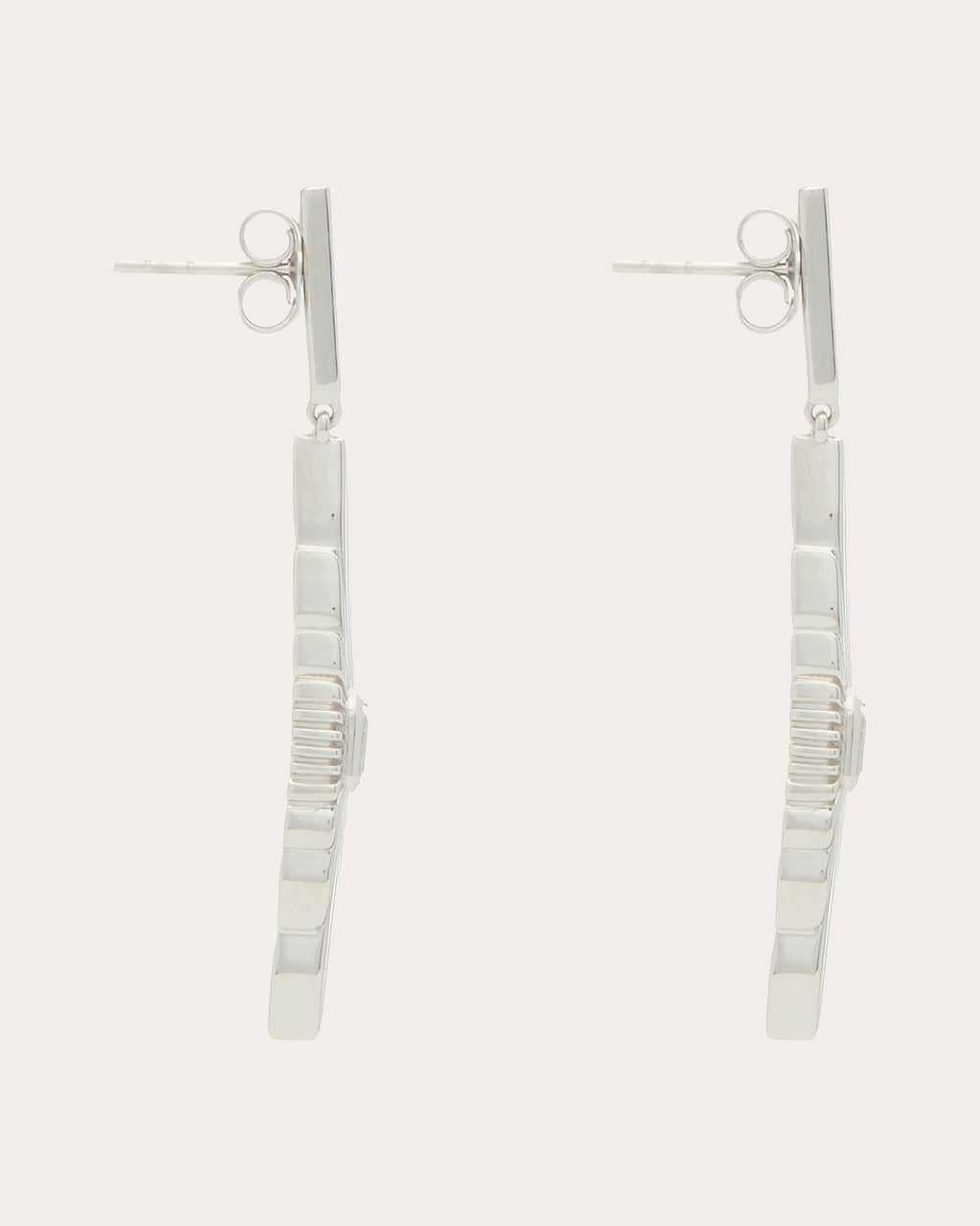 White Topaz Ray of Light Medium Drop Earrings