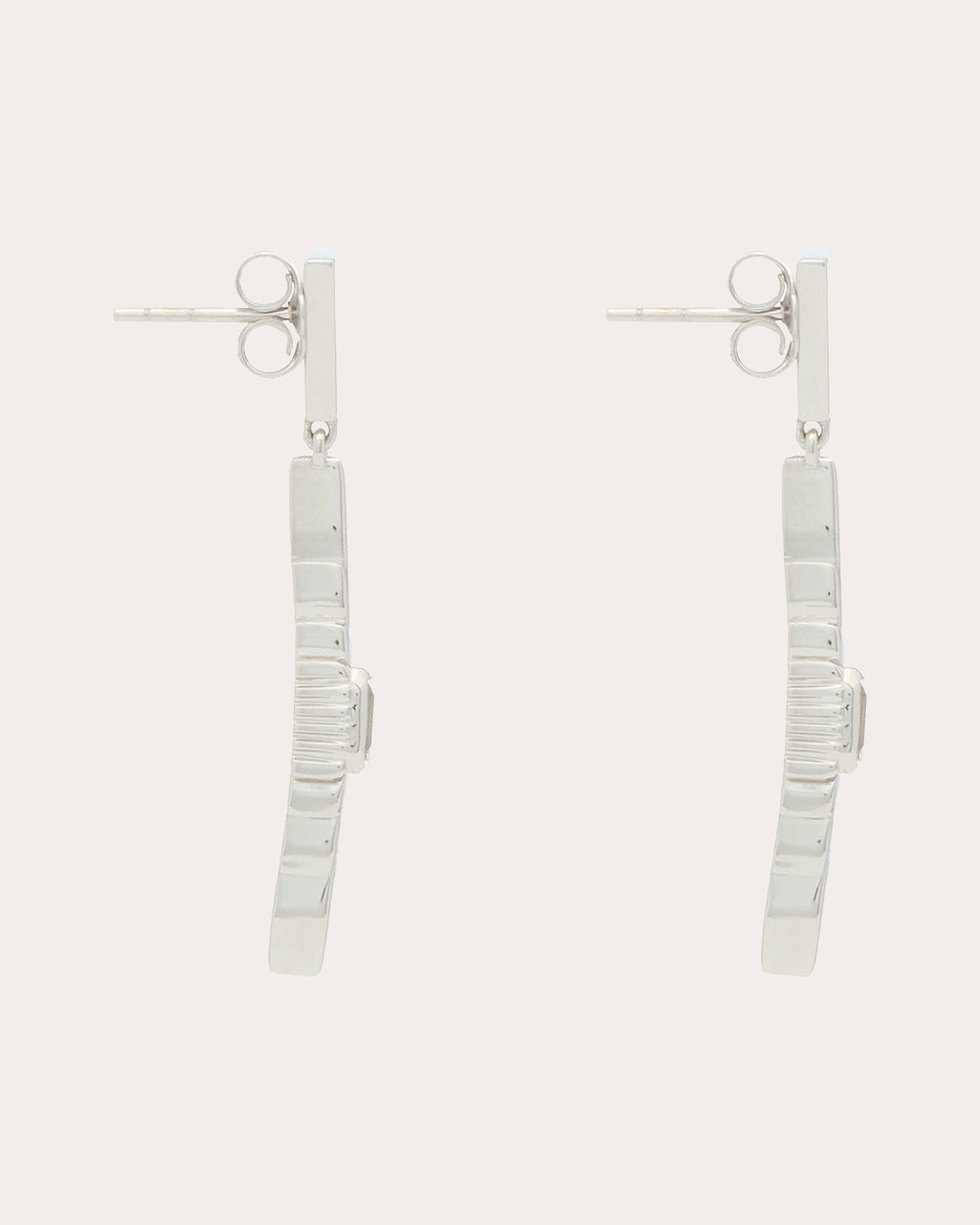 White Topaz Ray of Light Small Drop Earrings
