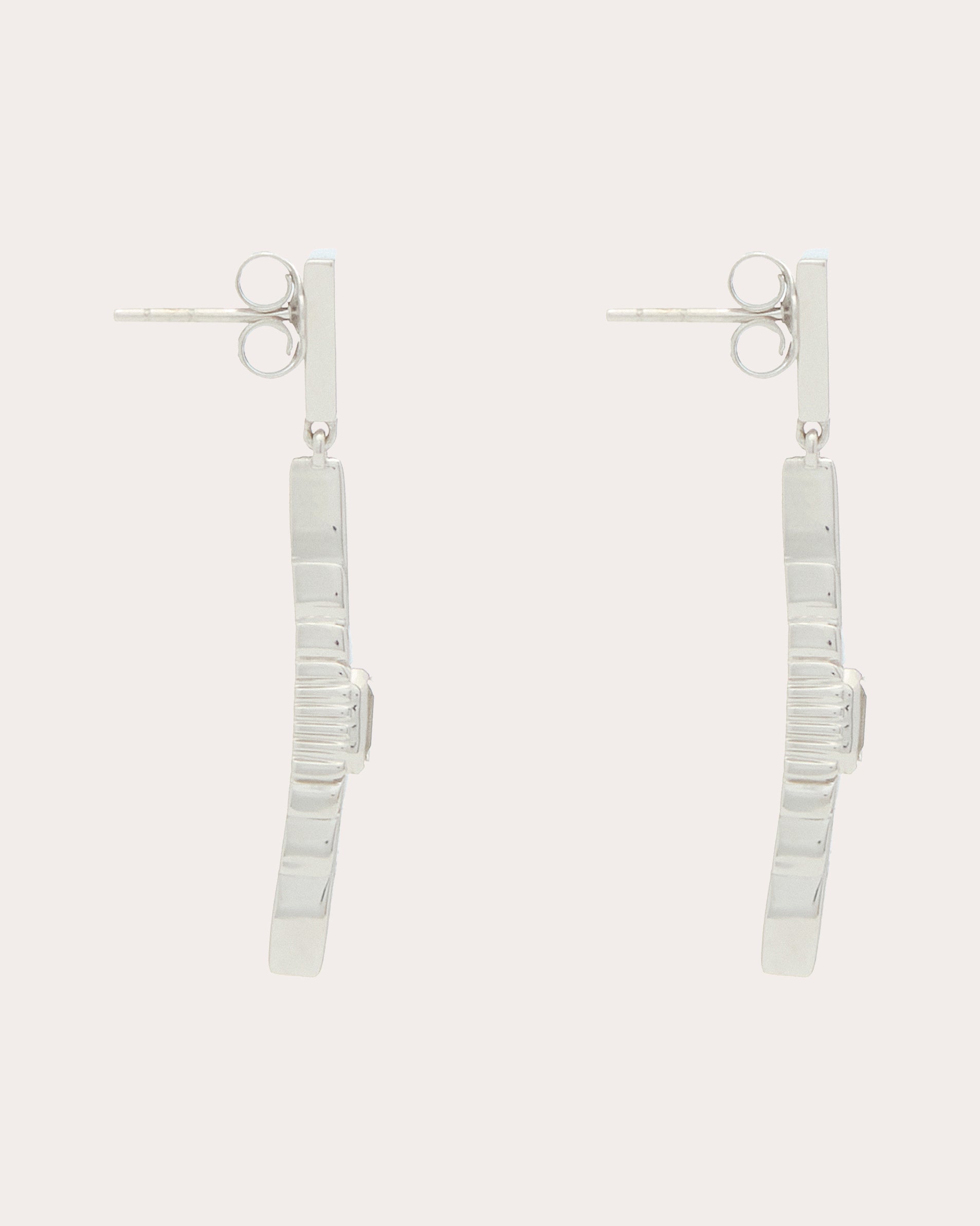 White Topaz Ray of Light Small Drop Earrings