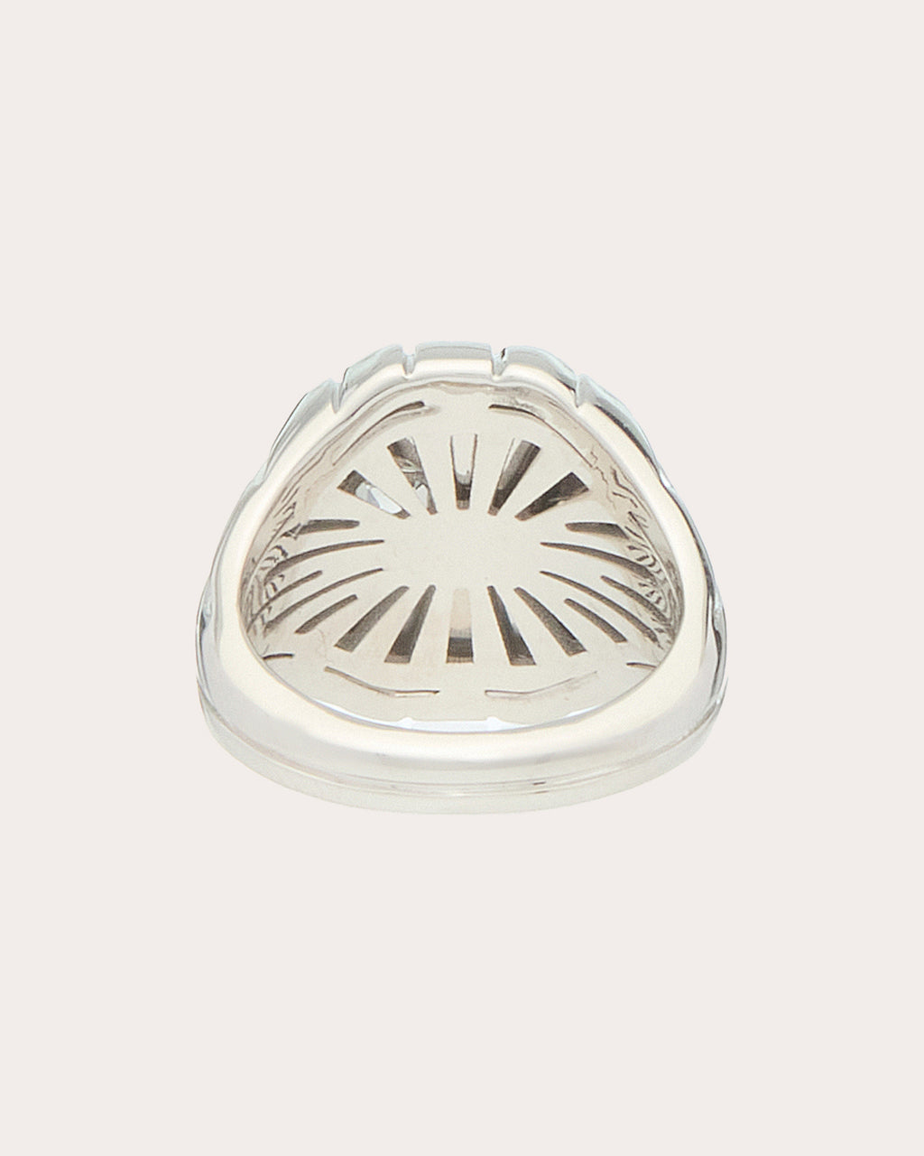 White Topaz Ray of Light Pinky Ring
