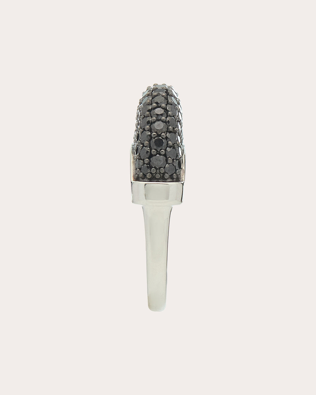 Black Diamond Pavé Luna Ring