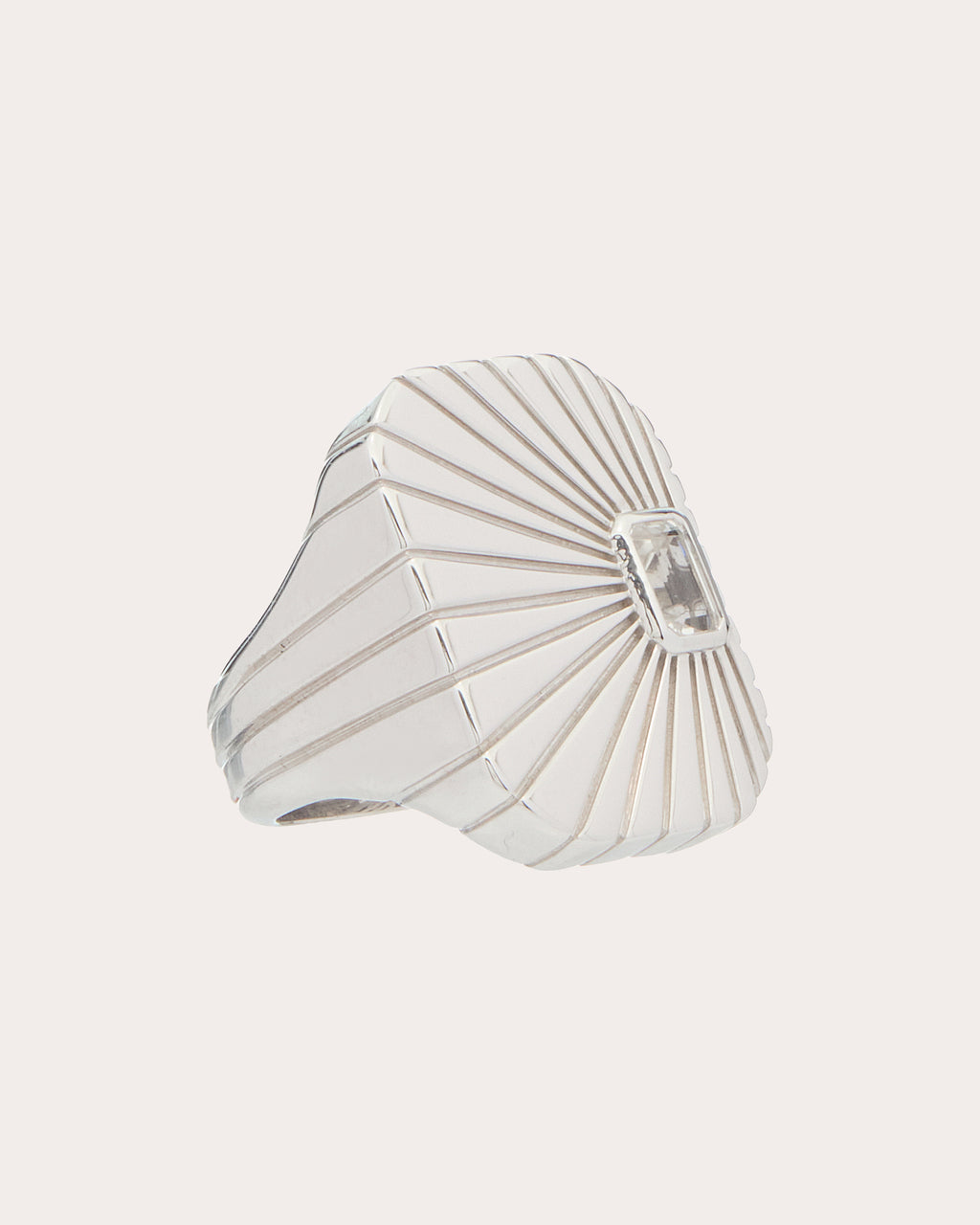 White Topaz Ray of Light Jumbo Ring