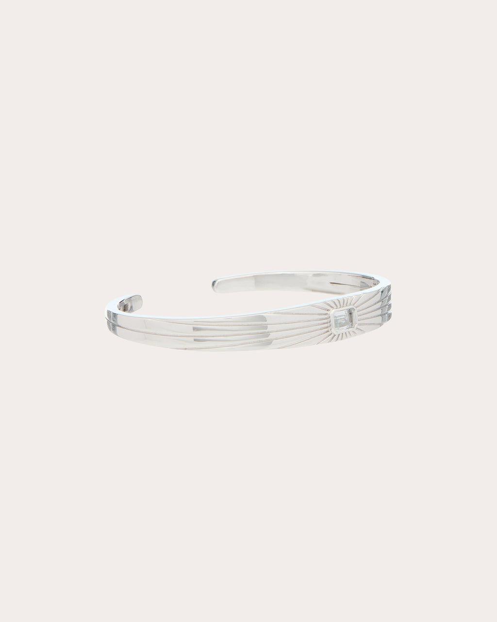 White Topaz Ray of Light Cuff