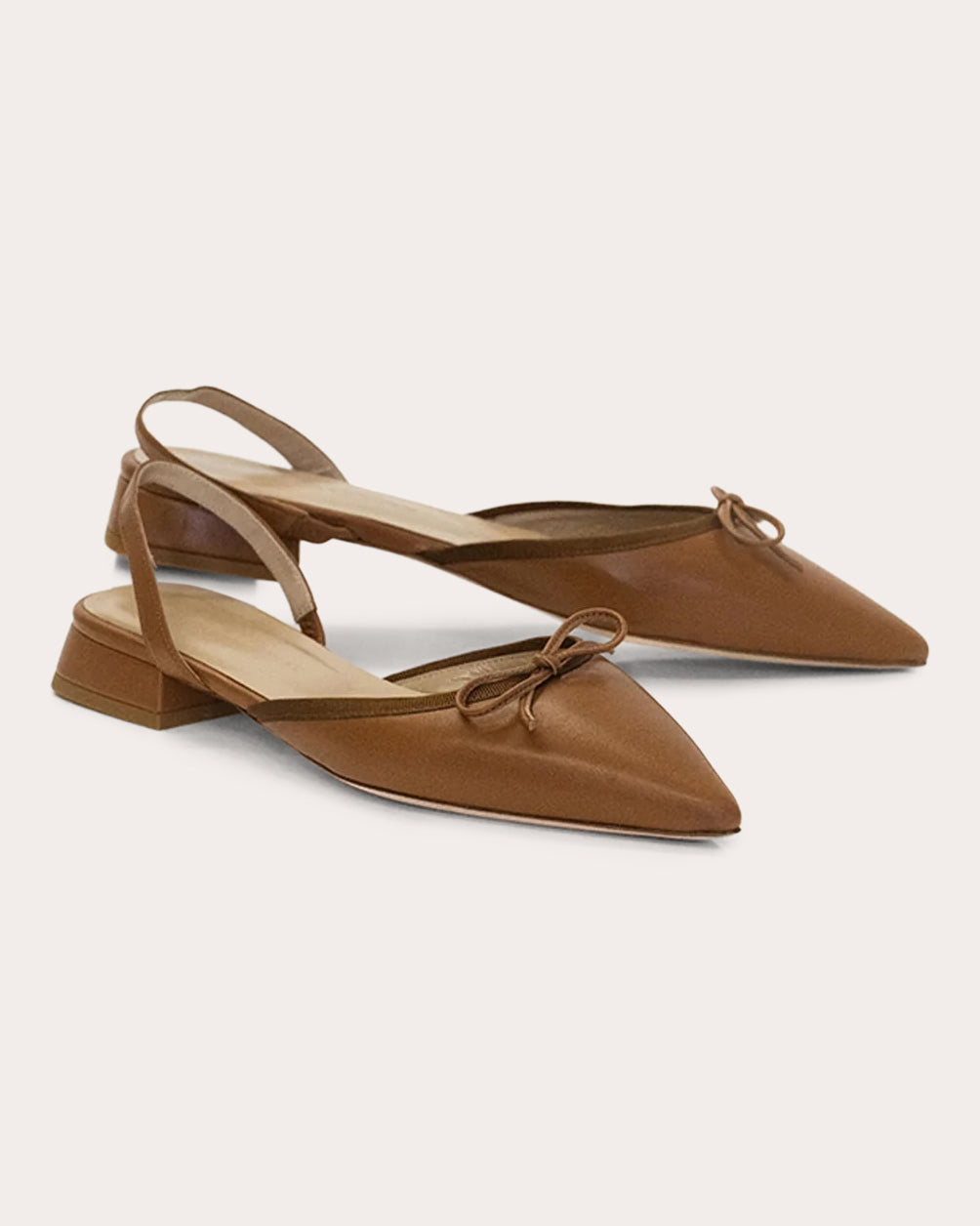 Yona Leather Pointed-Toe Slingback
