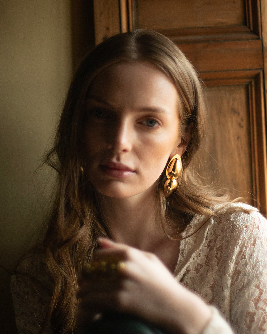 Cosmic Egg Large Drop Earrings