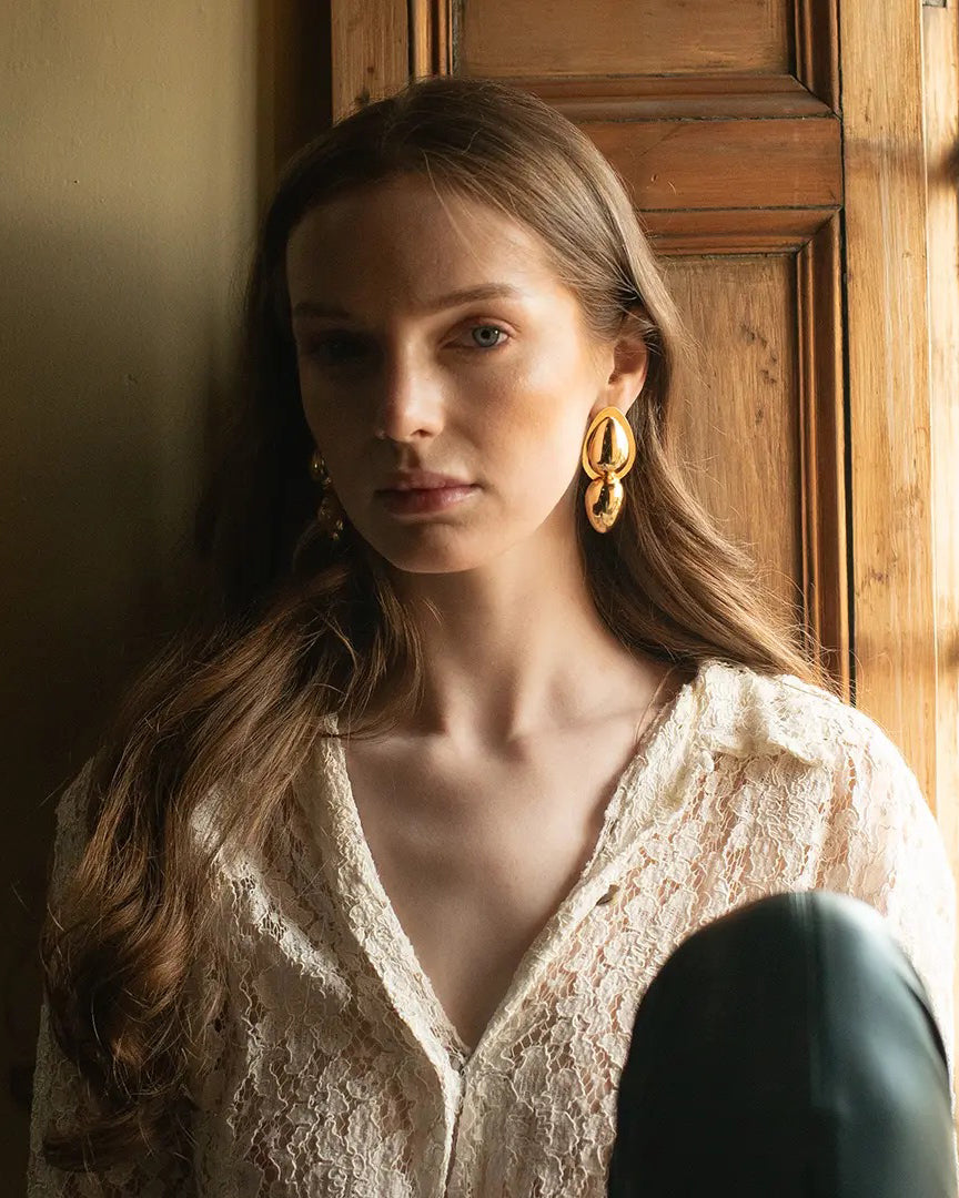 Cosmic Egg Large Drop Earrings