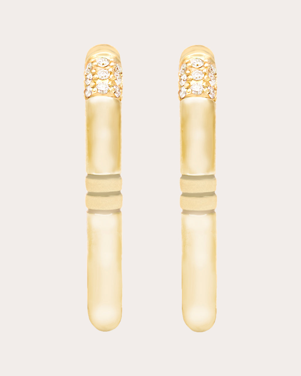 Diamond Crew Oval Small Hoop Earrings