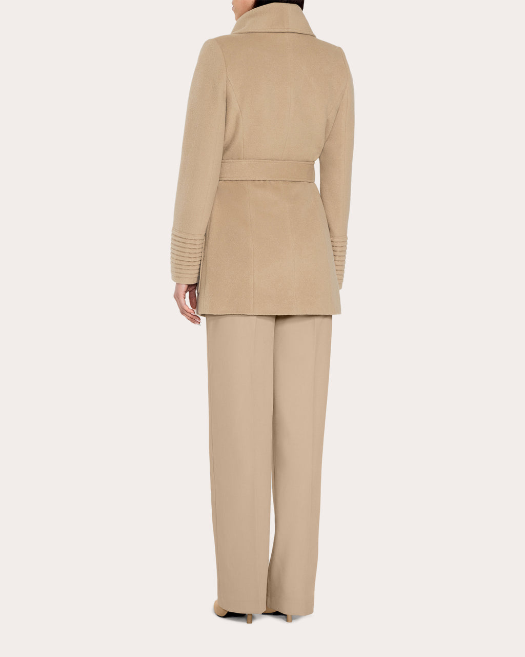 Wide-Collar Wrap Coat