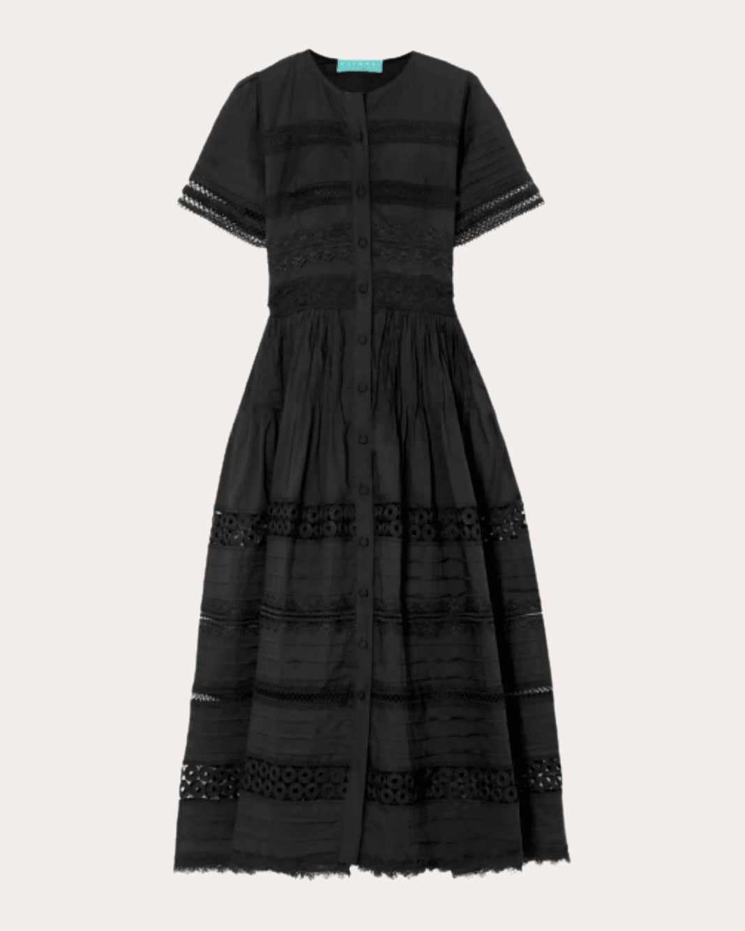 Camila Crochet Lace Pintucked Midi Dress