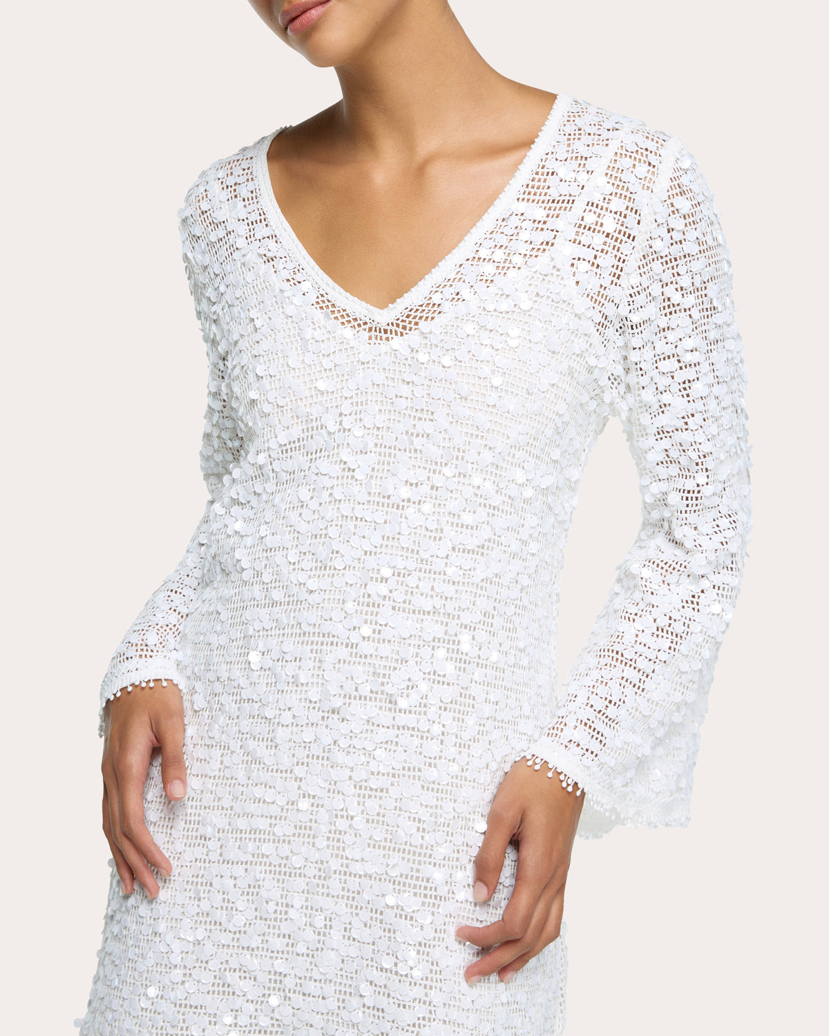 Raysa Sequin Mesh Mini Shift Dress