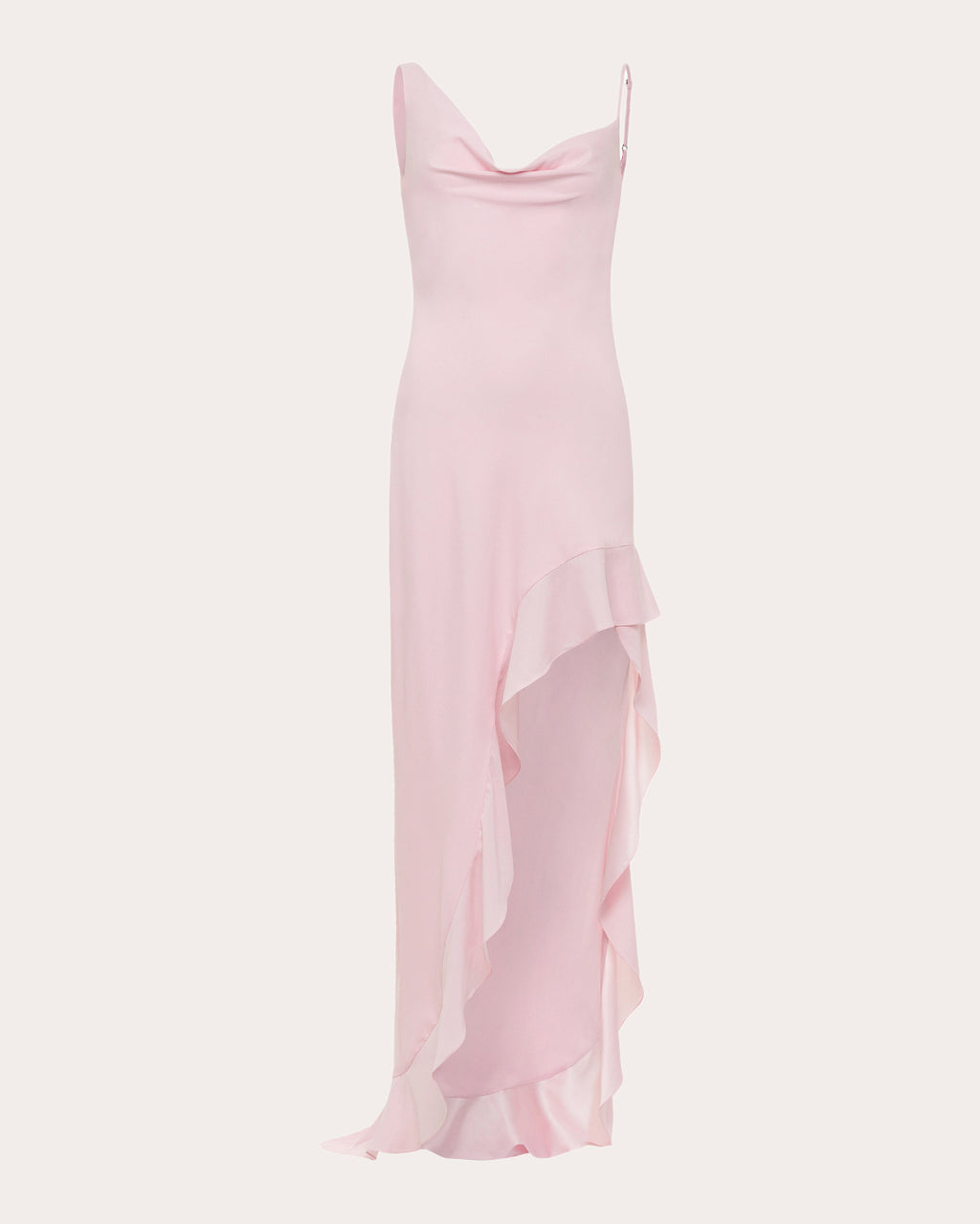 Daphne Asymmetric Draped Stretch-Charmeuse Gown