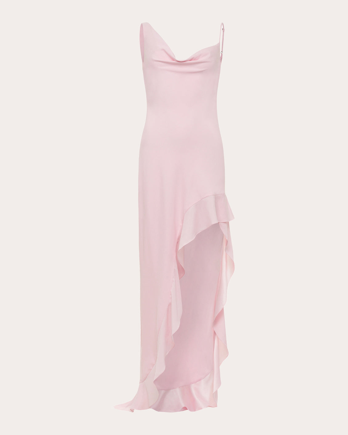 Daphne Asymmetric Draped Stretch-Charmeuse Gown
