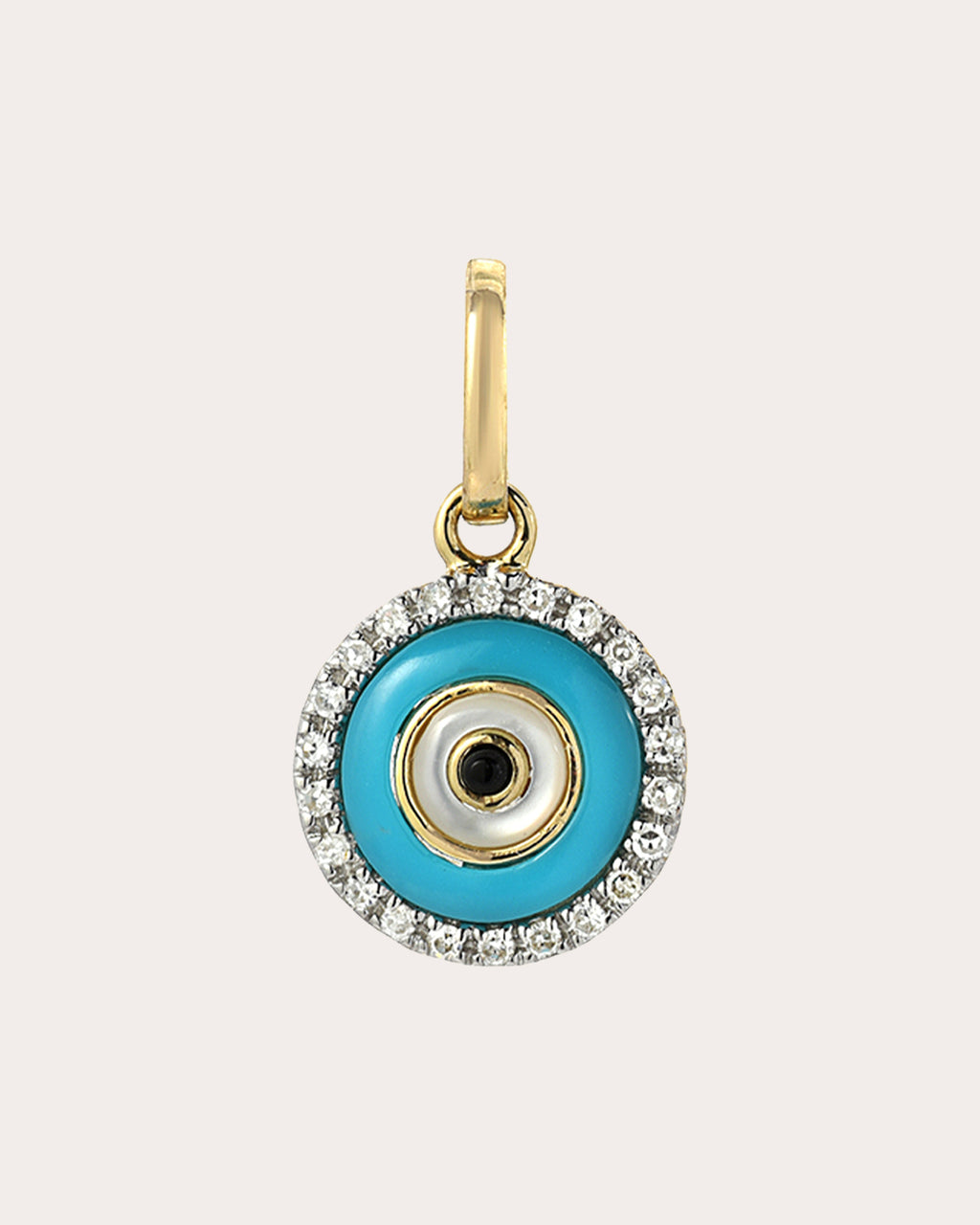 Diamond & Turquoise Evil Eye Pendant