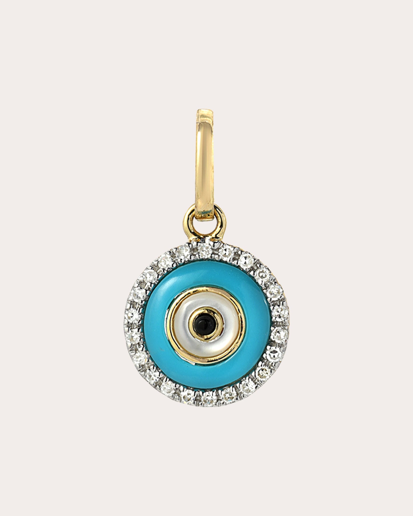 Diamond & Turquoise Evil Eye Pendant