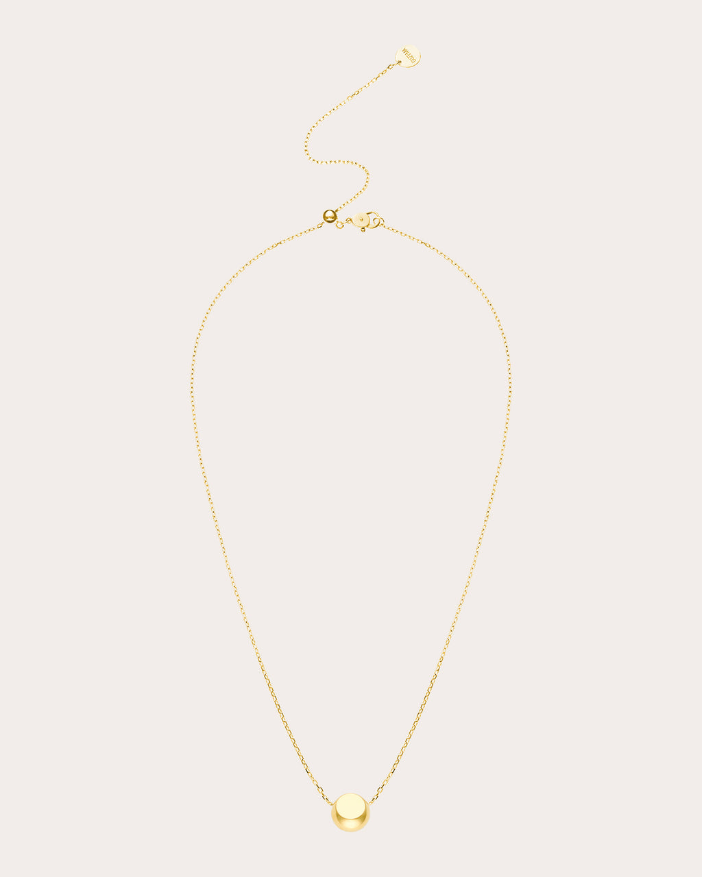 18k Gold Semi-Orb Pendant Necklace