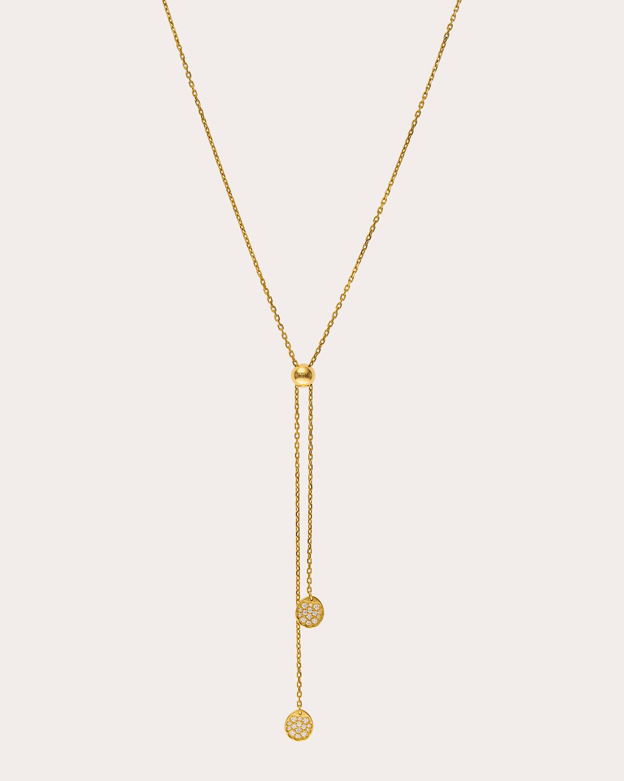 Diamond Flat Tie Necklace