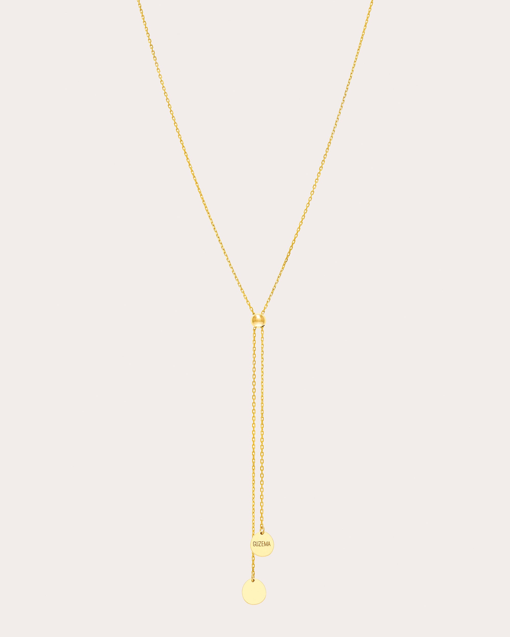 18k Gold Flat Tie Necklace