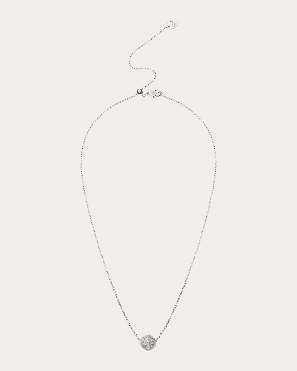 Diamond Semi-Orb Pendant Necklace