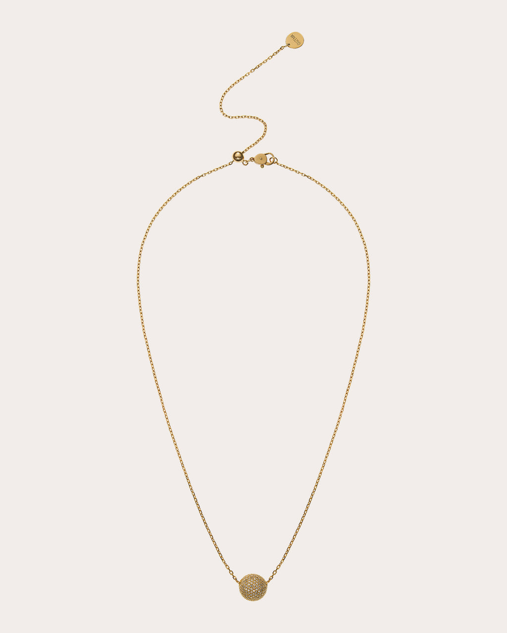 Diamond Semi-Orb Pendant Necklace