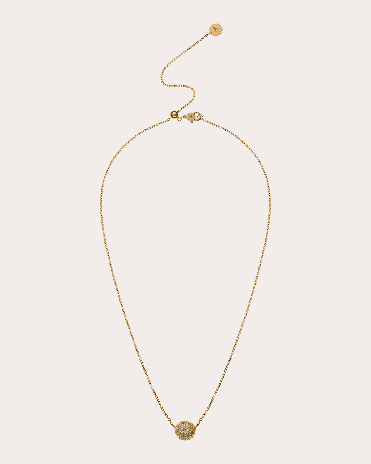 Diamond Semi-Orb Pendant Necklace