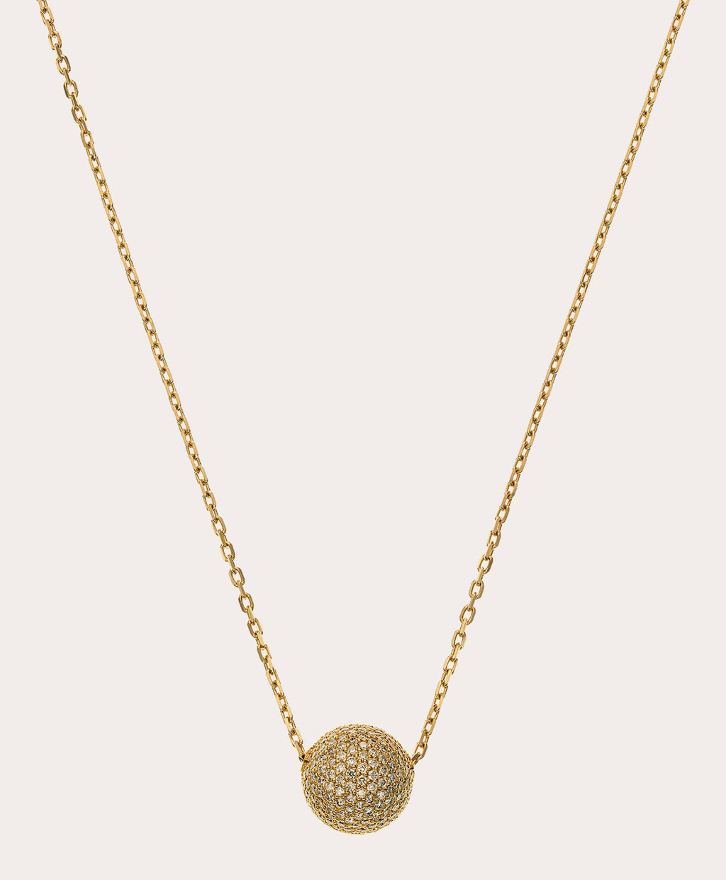 Diamond Semi-Orb Pendant Necklace
