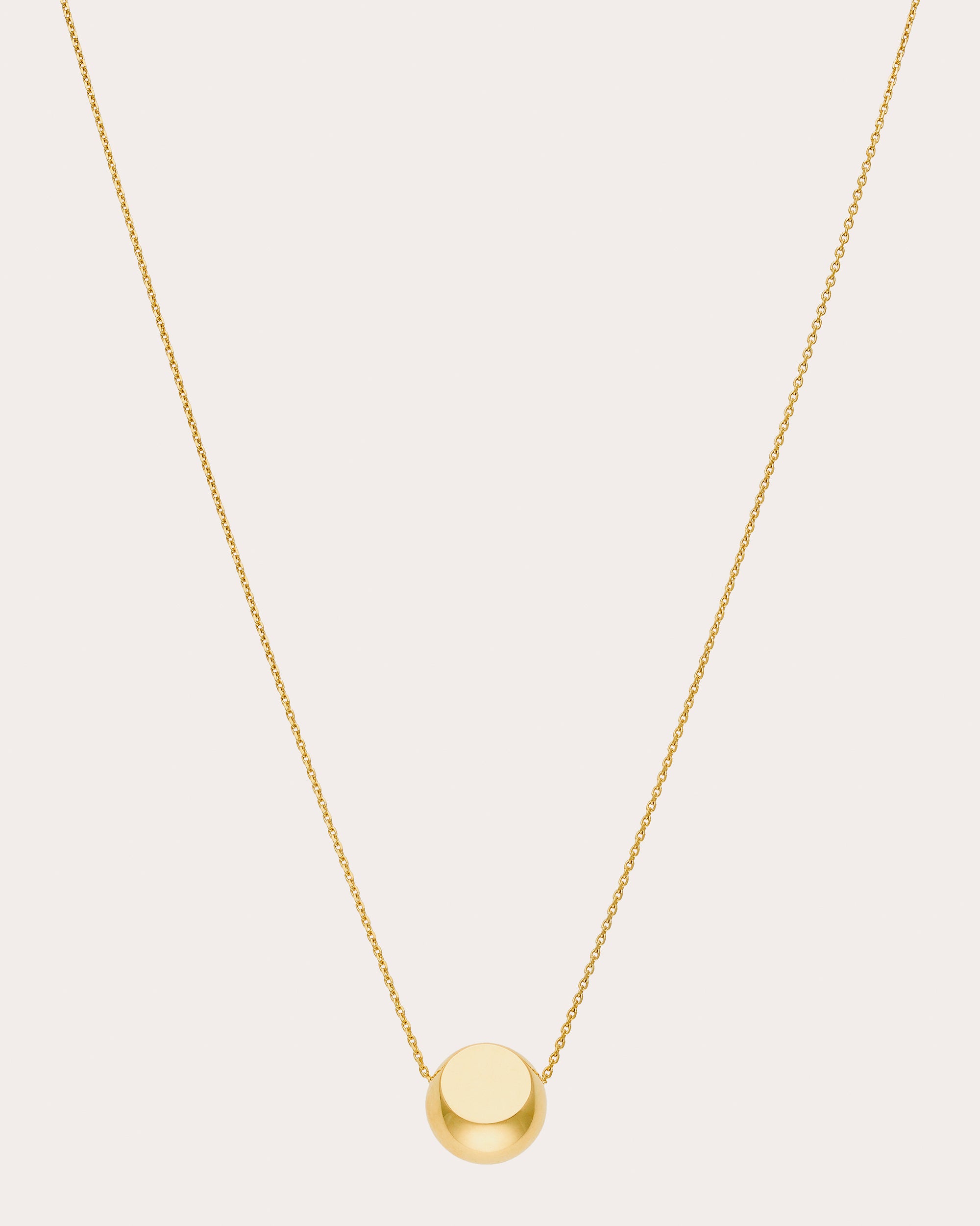 18k Gold Semi-Orb Pendant Necklace