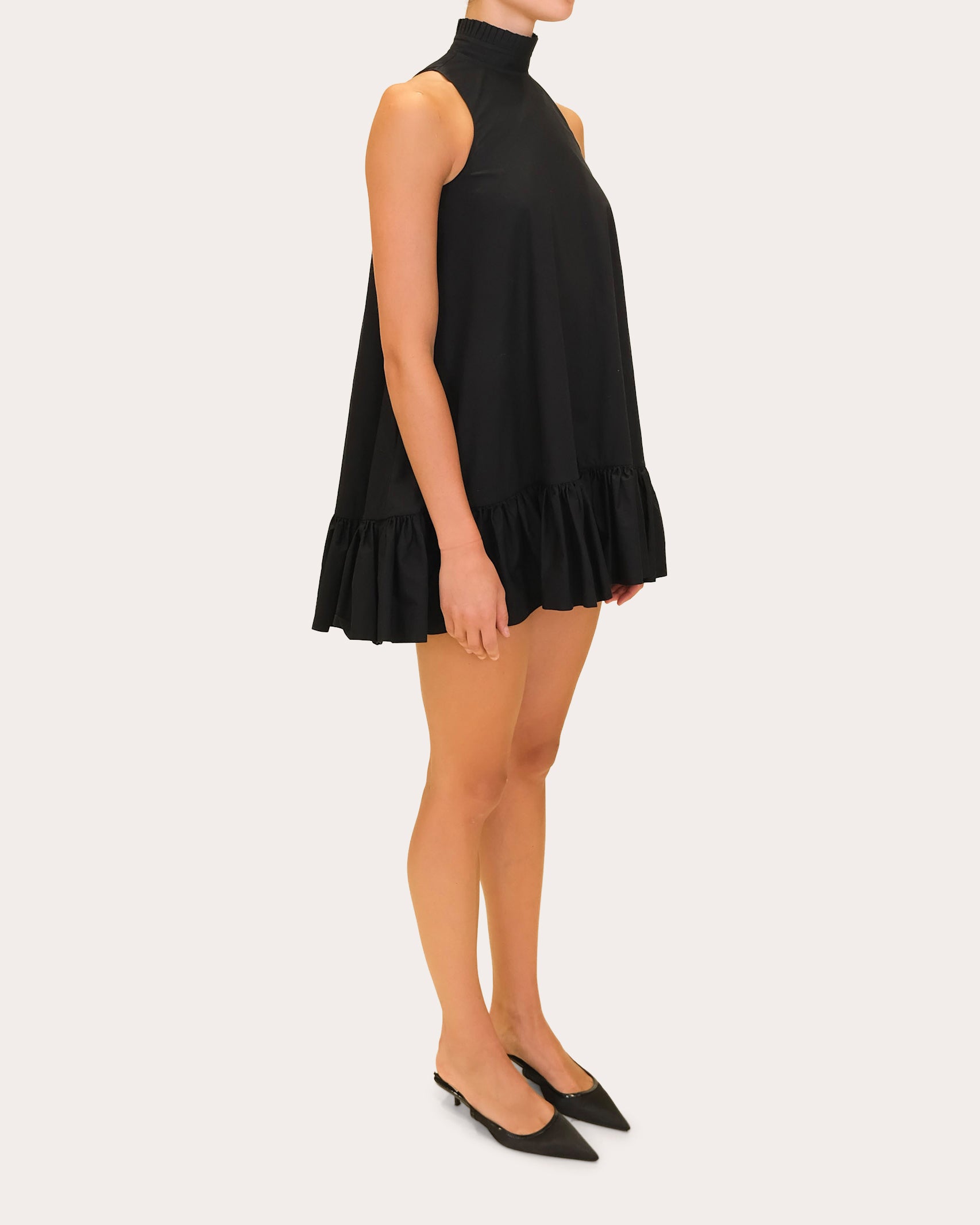 trapeze mini dress Haysville Benson DENIM / XL by Sugarlips Measurements taken from size S Buy Beachwear Poplin Trapeze Mini