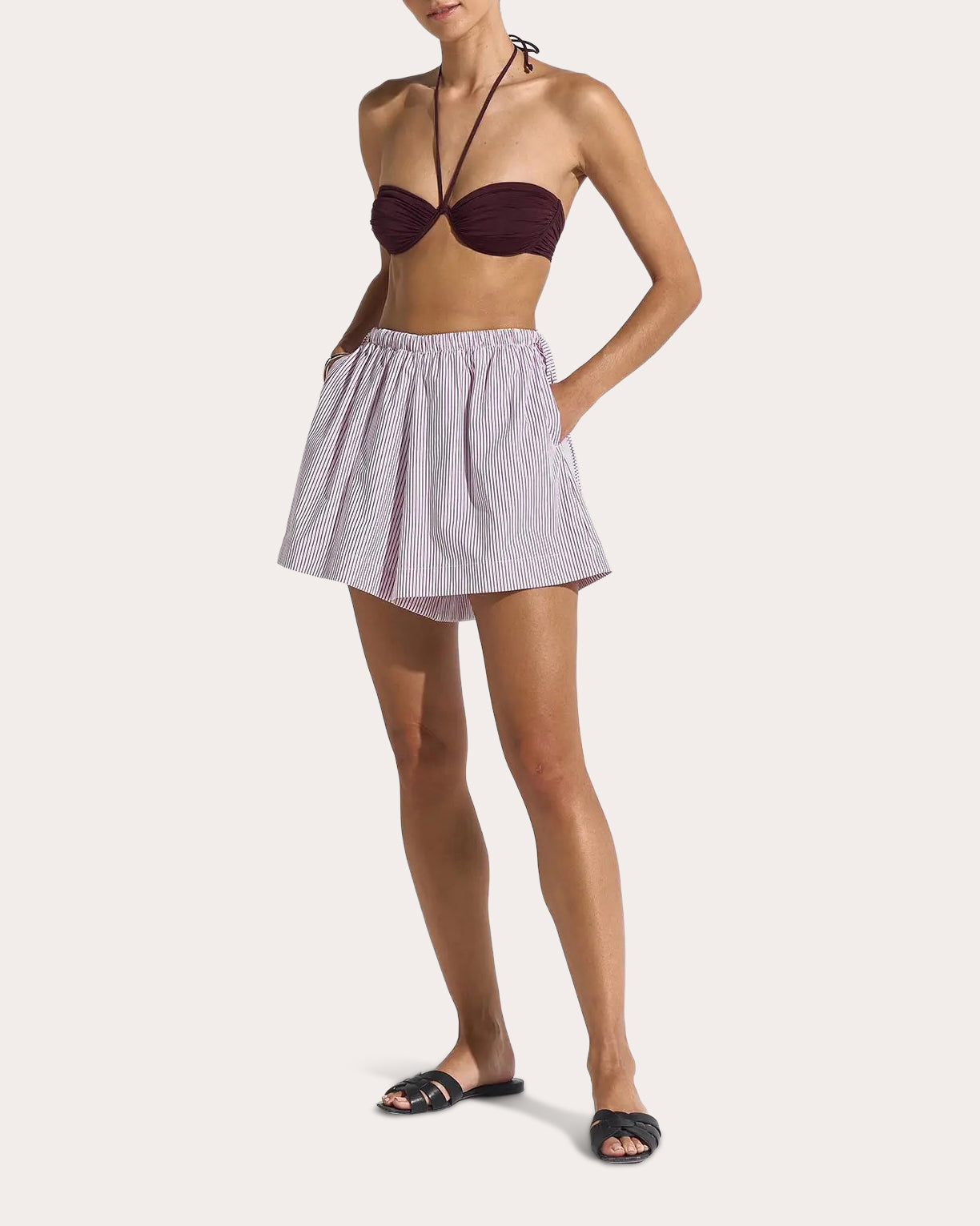Drift Stripe Poplin Pull-On Shorts