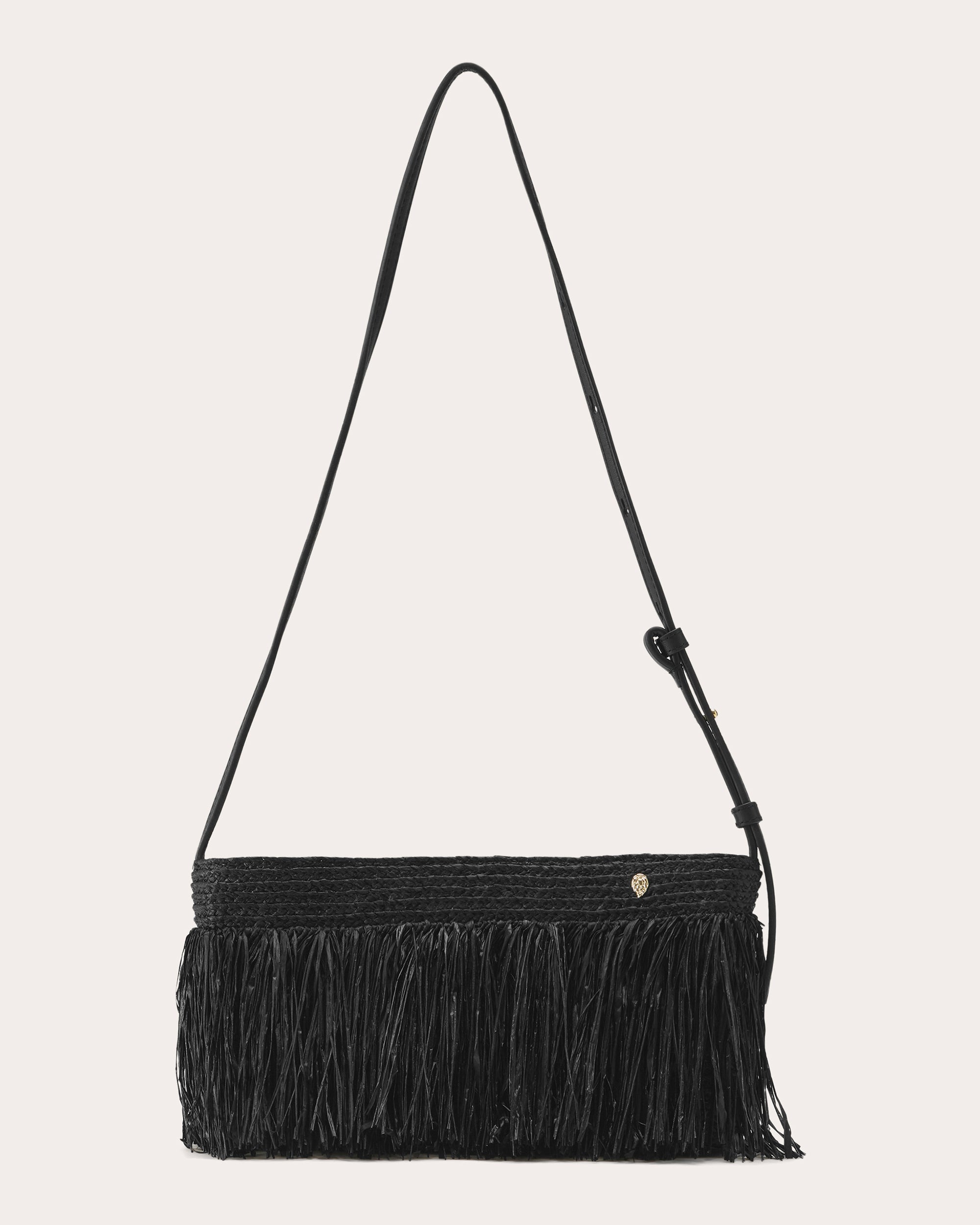 Dawn Fringed Raffia Crossbody Bag