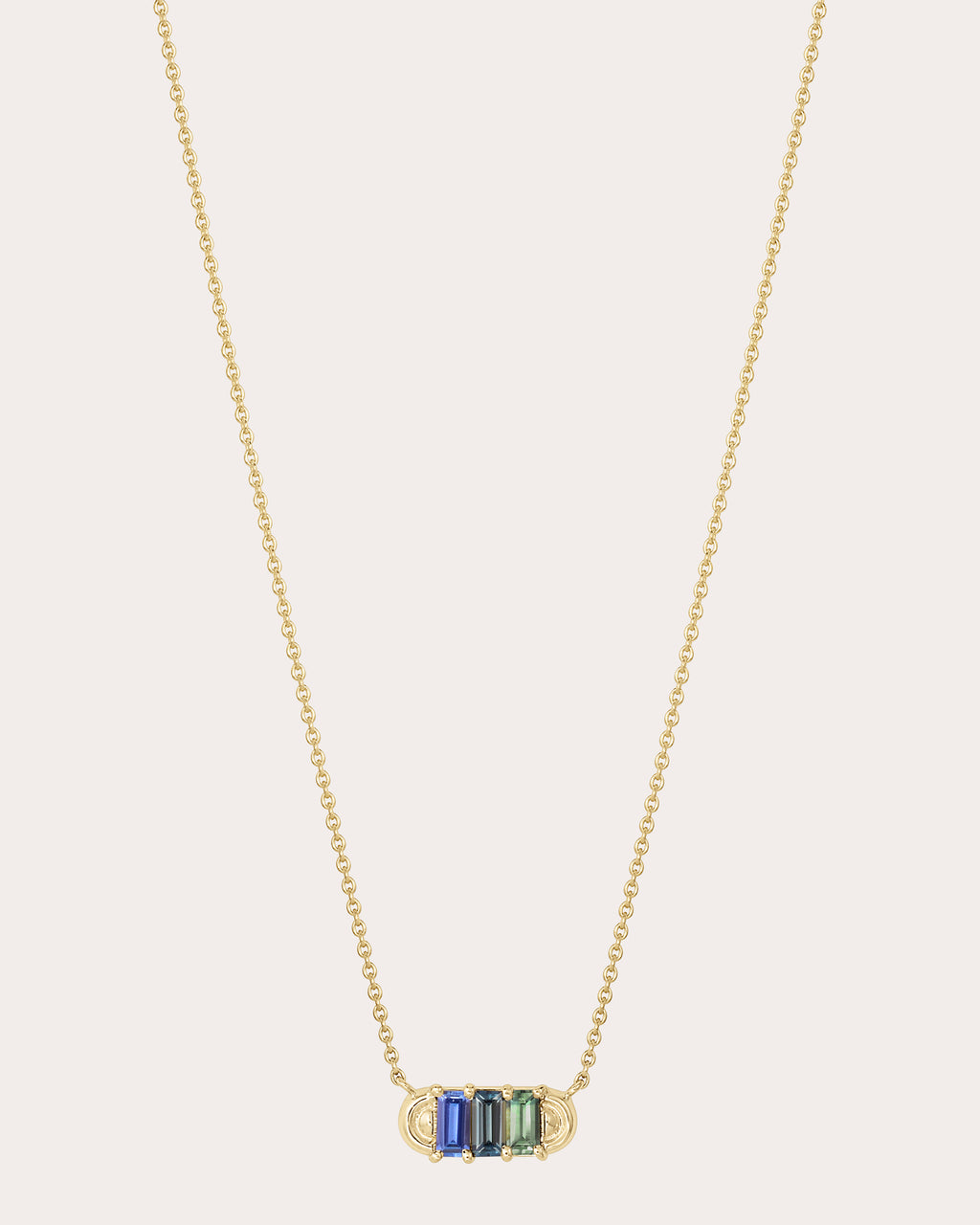Sapphire & 14k Gold Revival Mini Deep Sea Pendant Necklace