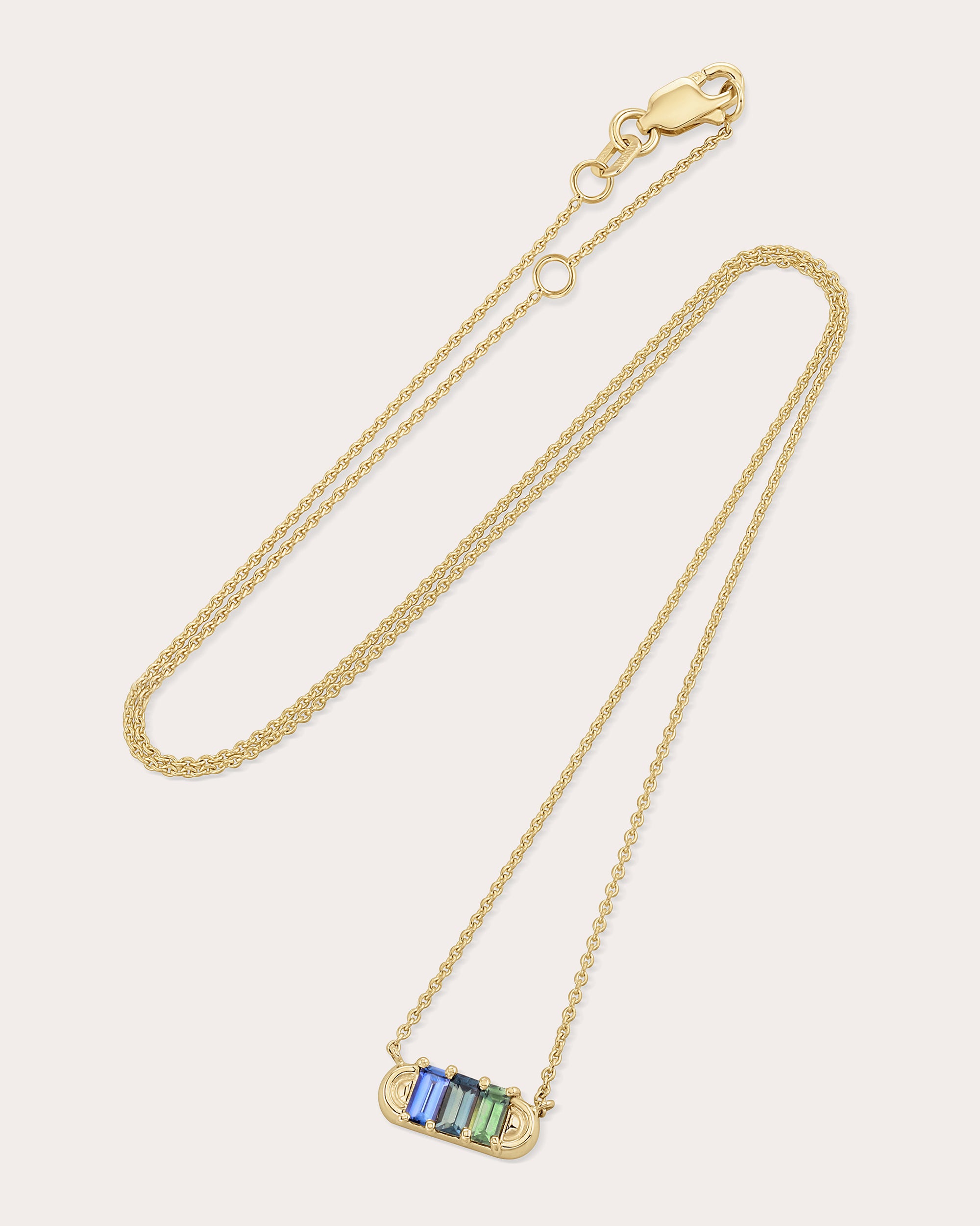Sapphire & 14k Gold Revival Mini Deep Sea Pendant Necklace