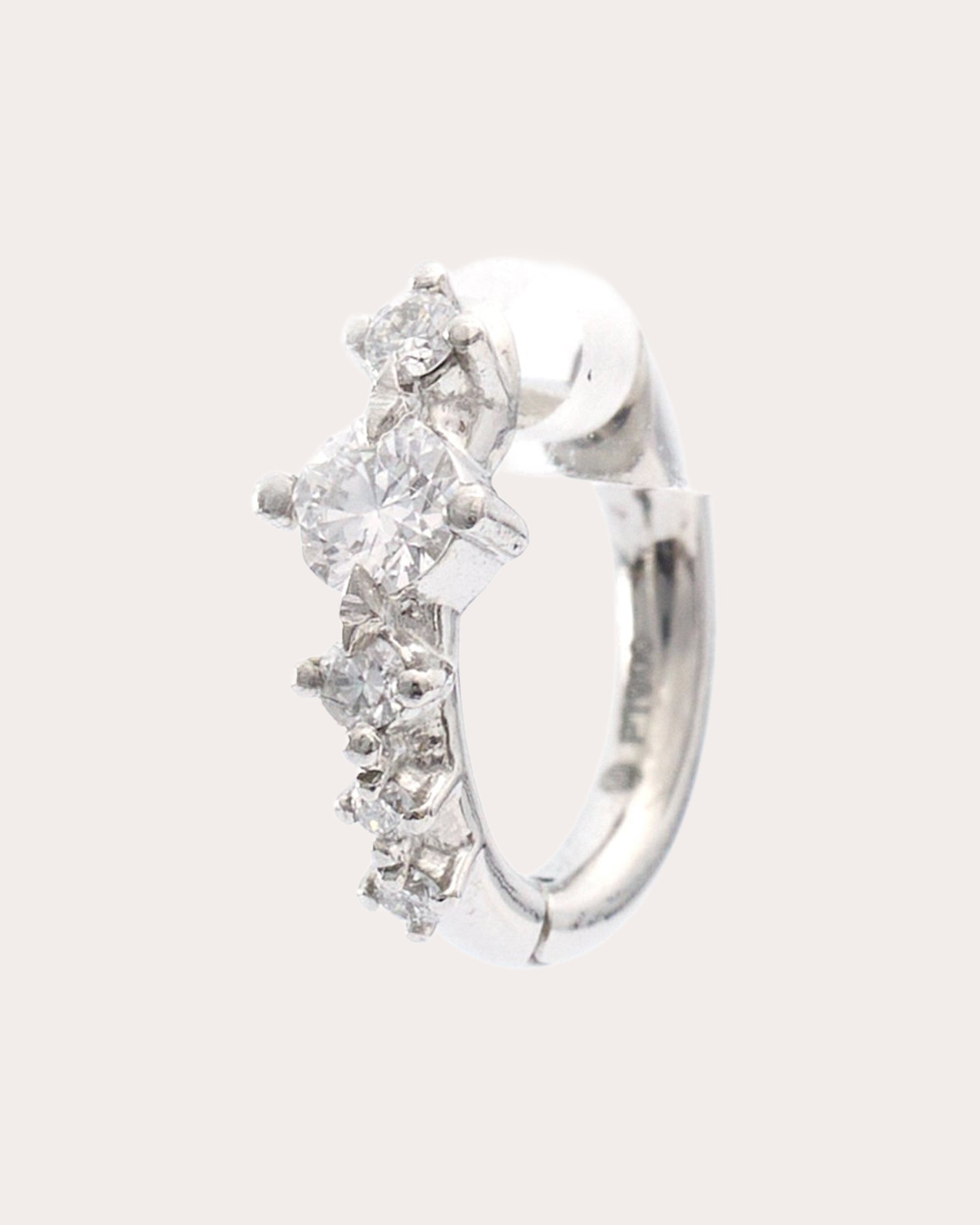 Diamond Starburst Hoop Earring
